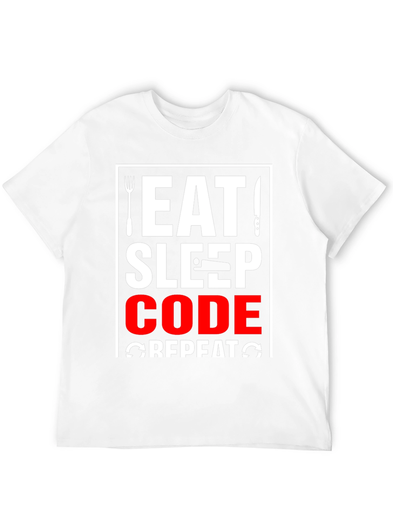 Eat Sleep Code Repeat Graphic Tee - Programmer Shirt
