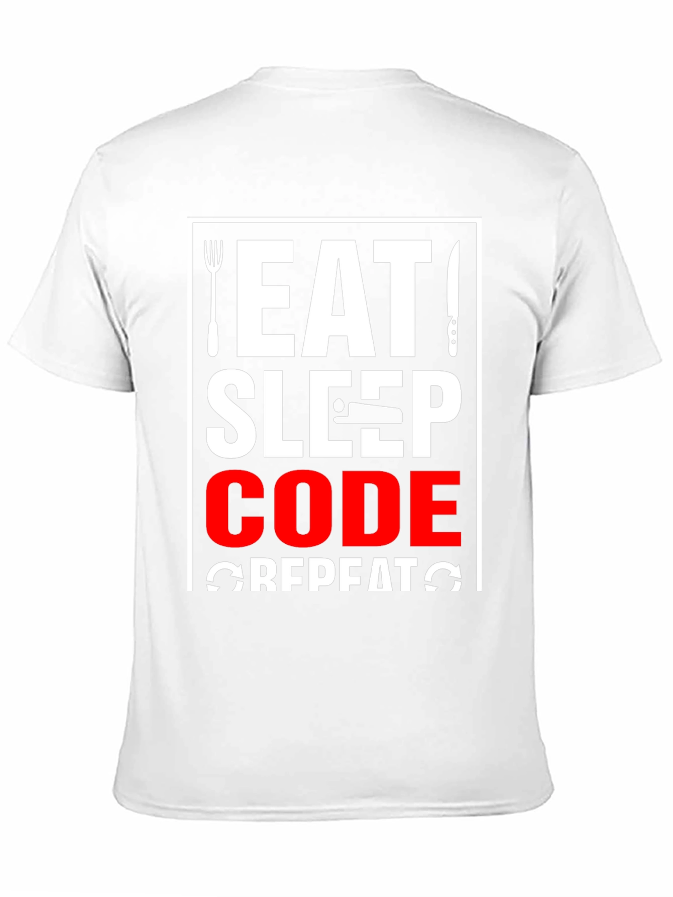 Eat Sleep Code Repeat Graphic Tee - Programmer Shirt