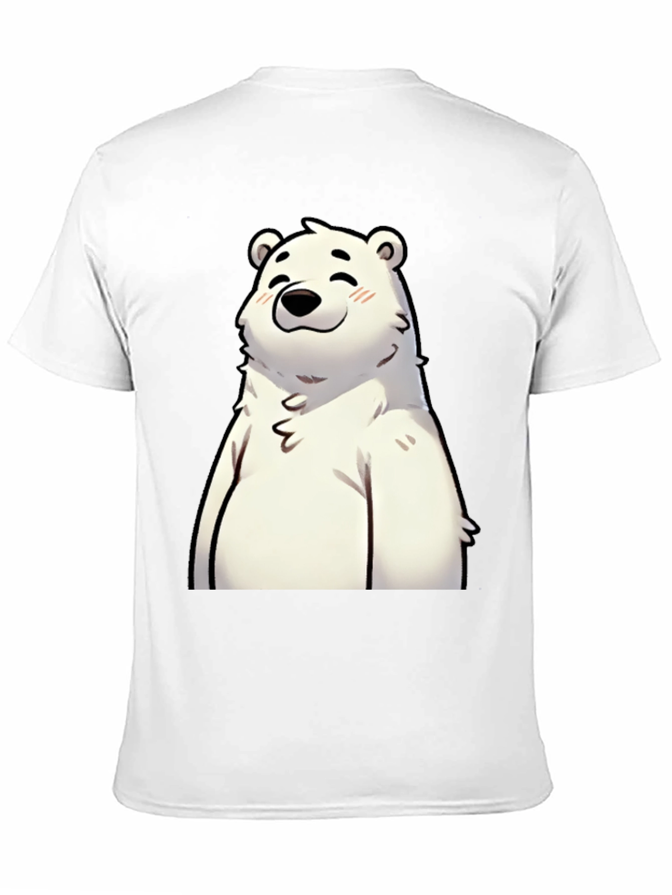 Cute Polar Bear Graphic Black T-Shirt