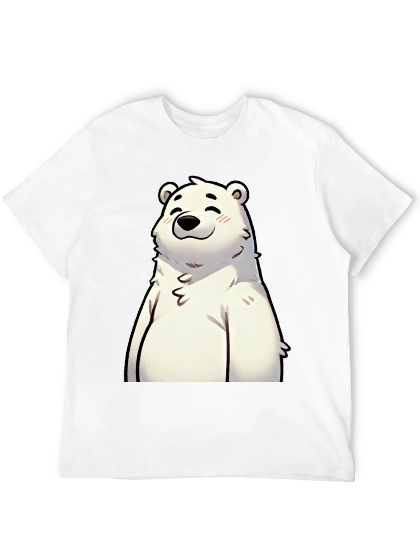 Cute Polar Bear Graphic Black T-Shirt