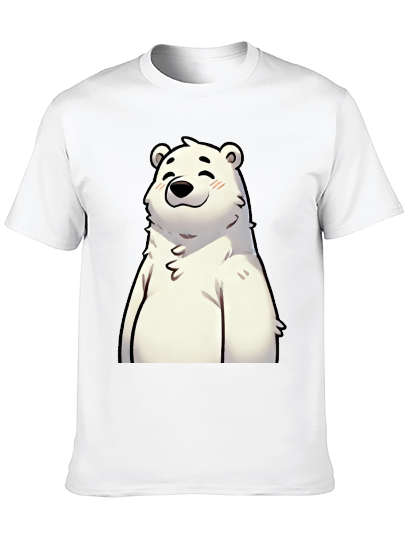 Cute Polar Bear Graphic Black T-Shirt