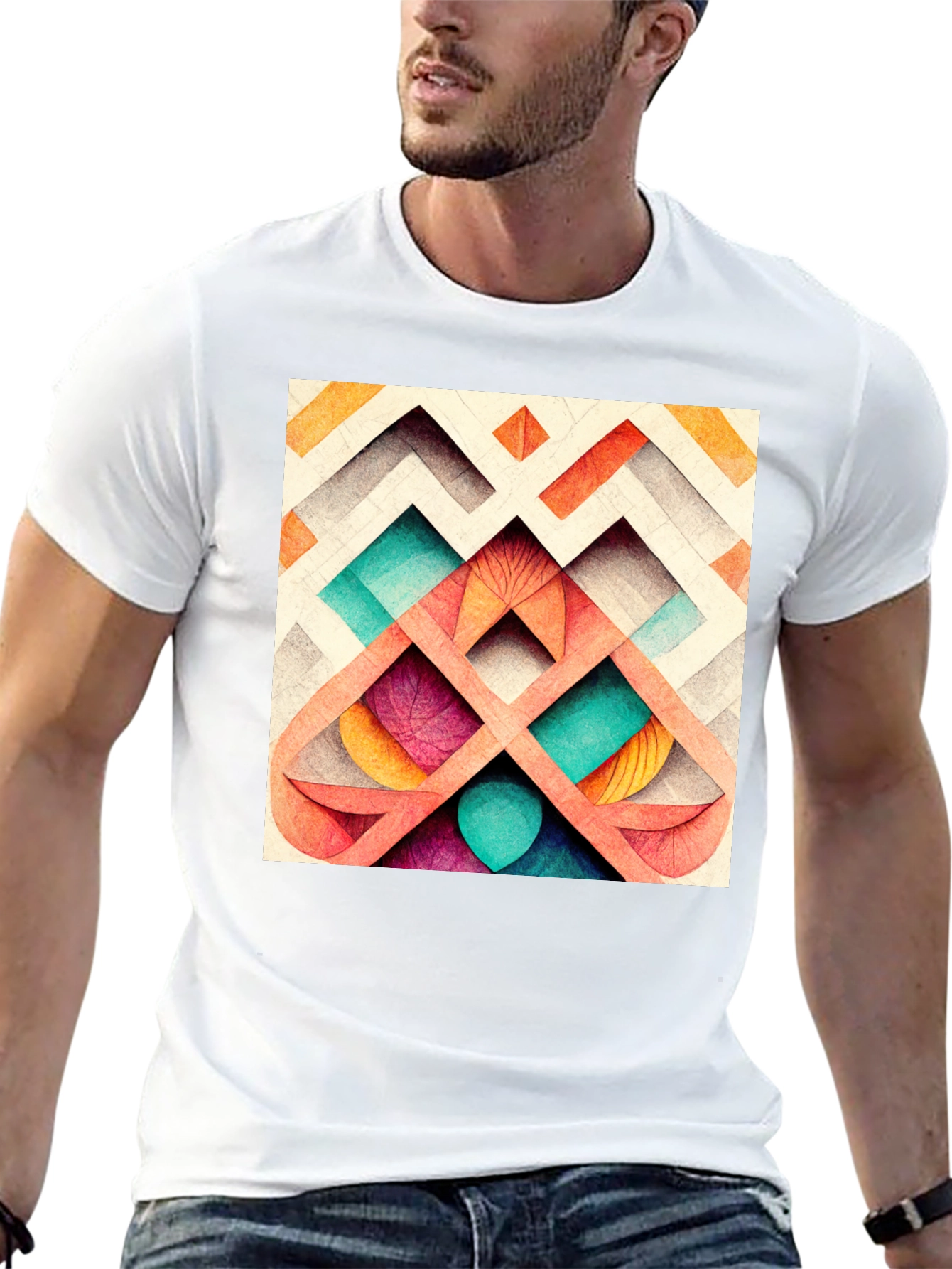 Abstract Geometric Pattern Tee