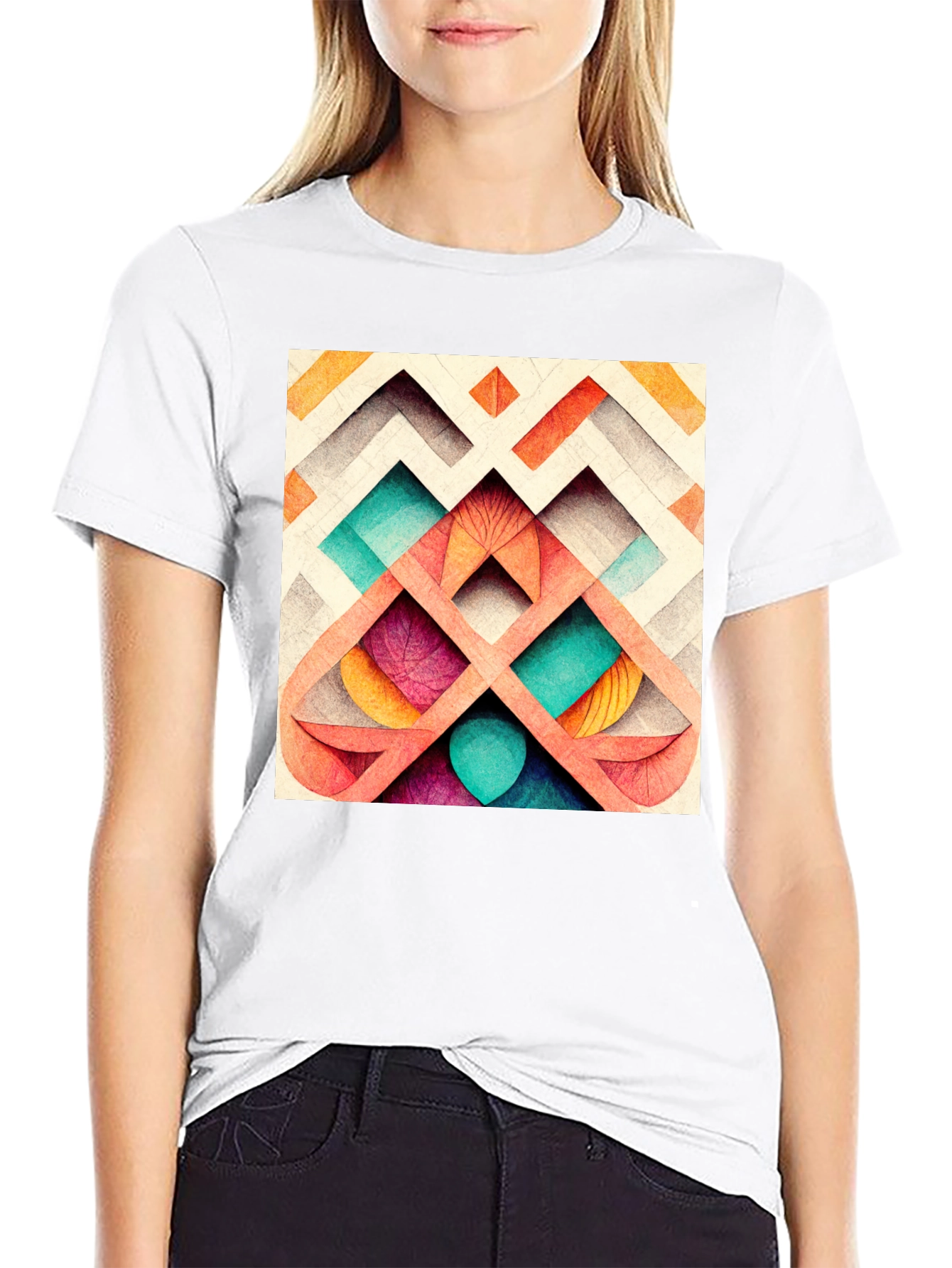 Abstract Geometric Pattern Tee