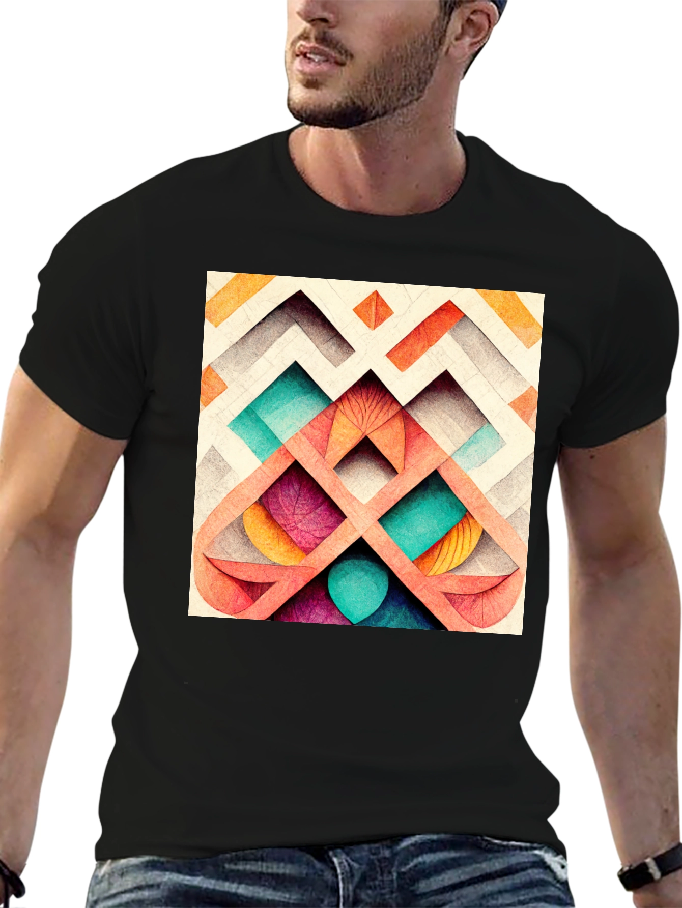 Abstract Geometric Pattern Tee
