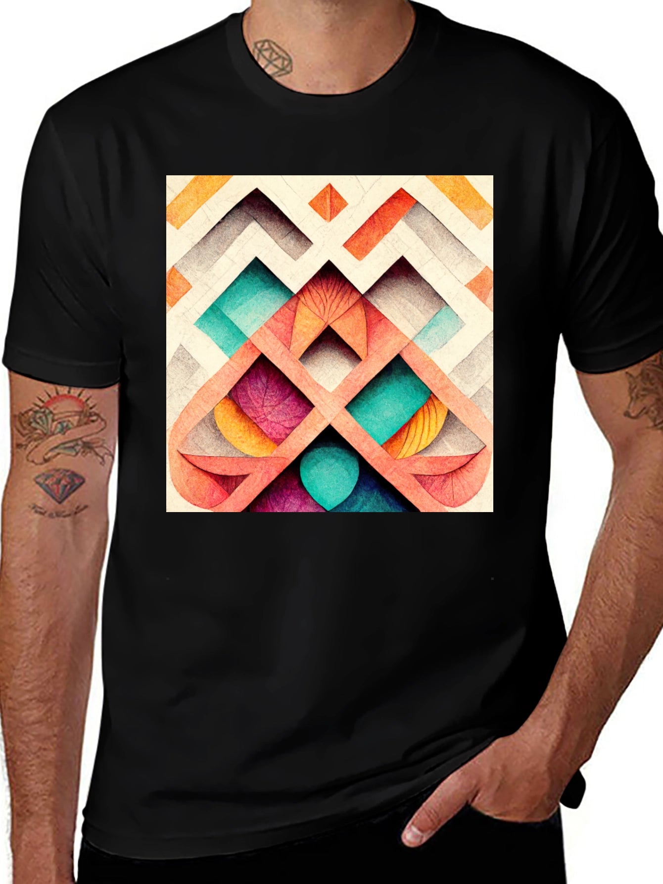 Abstract Geometric Pattern Tee