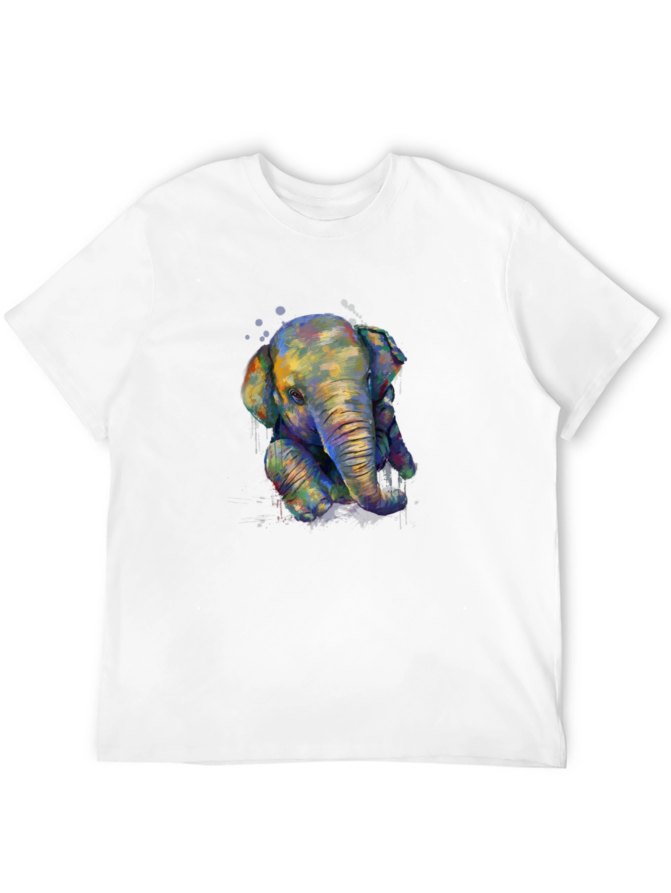 Elephant Graphic Print T-Shirt - Casual Style