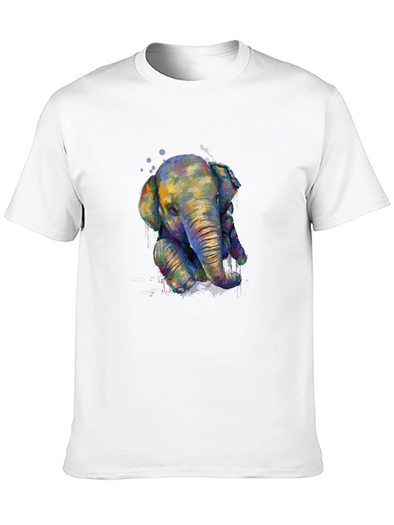 Elephant Graphic Print T-Shirt - Casual Style