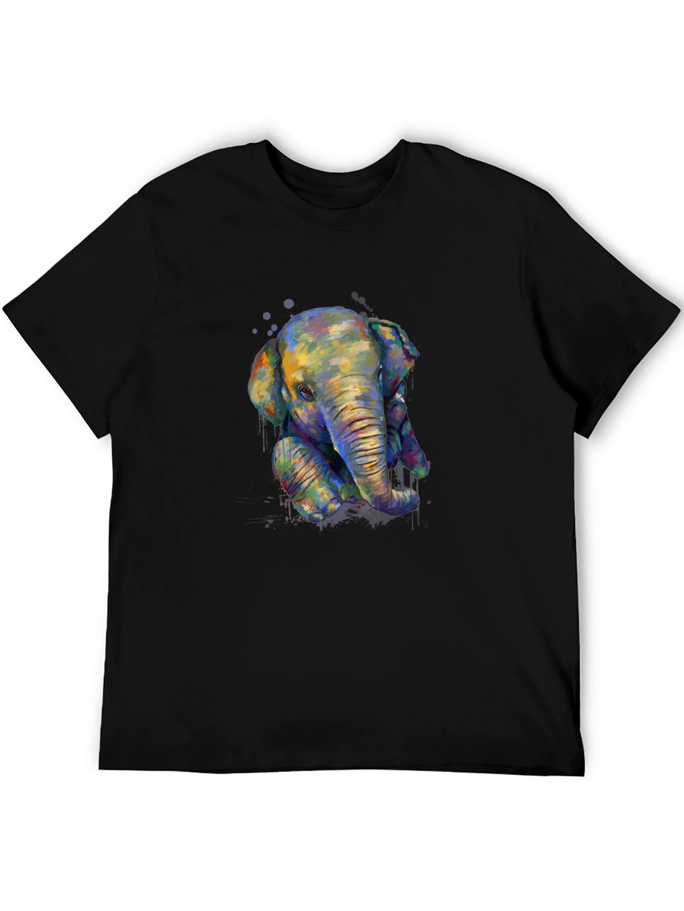 Elephant Graphic Print T-Shirt - Casual Style