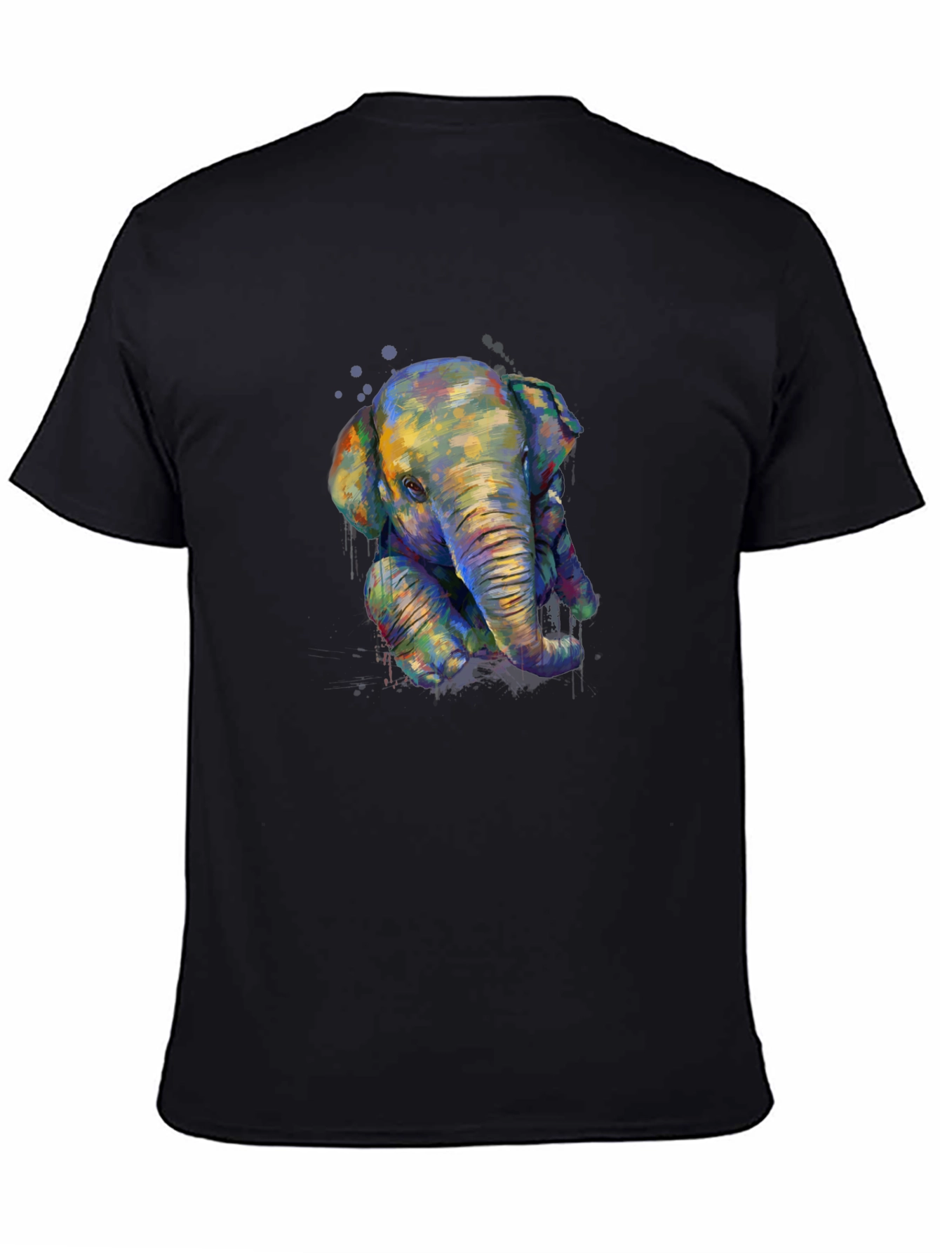 Elephant Graphic Print T-Shirt - Casual Style