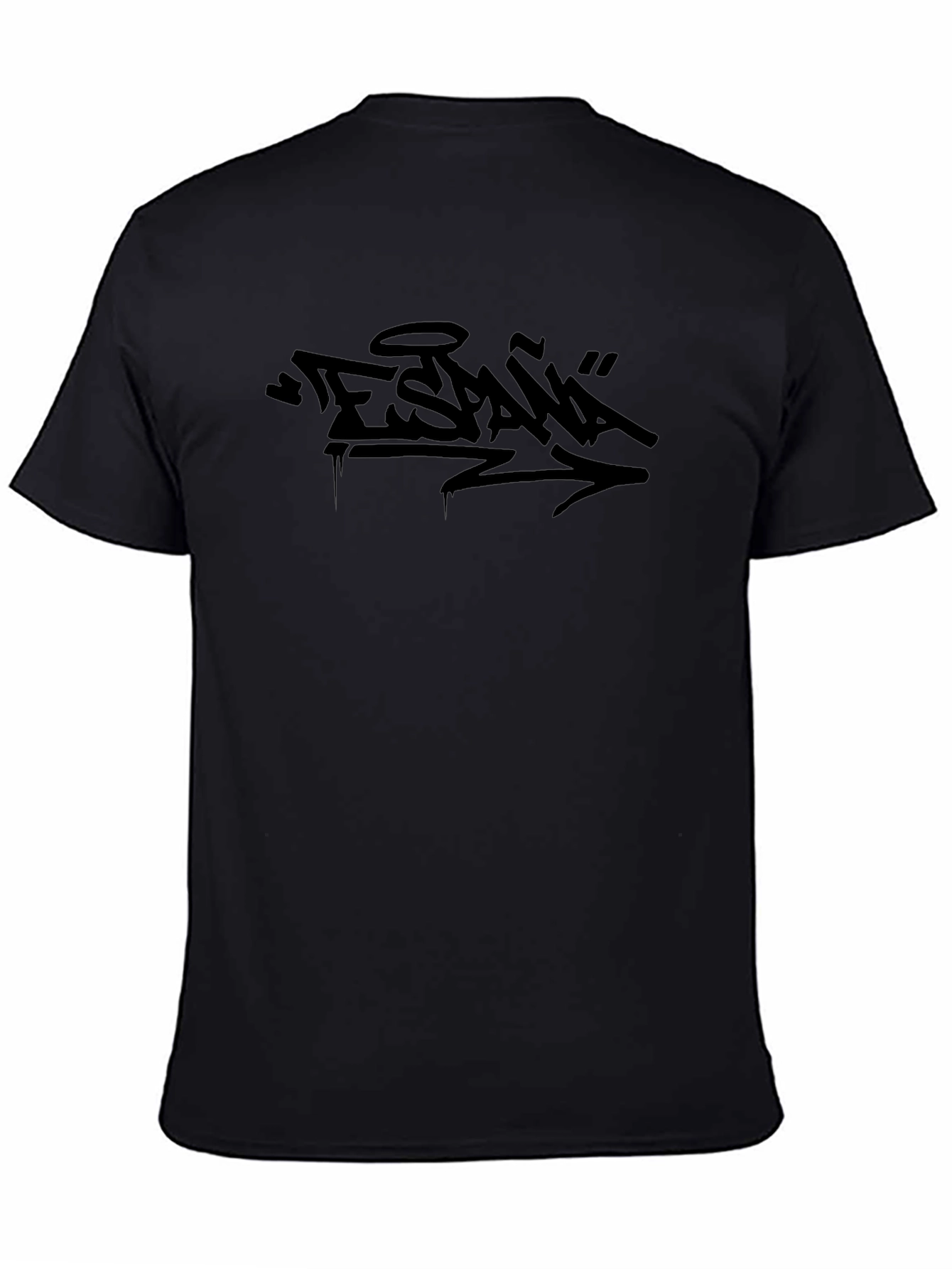 Urban Graffiti Style Black T-Shirt