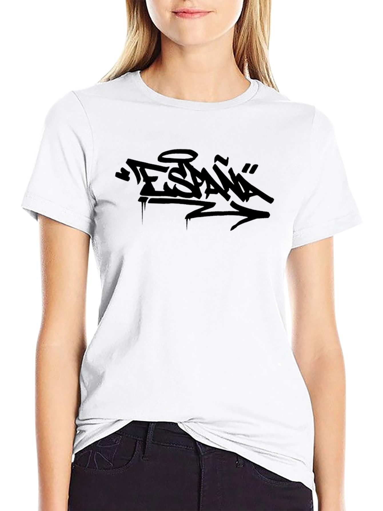 Urban Graffiti Style Black T-Shirt