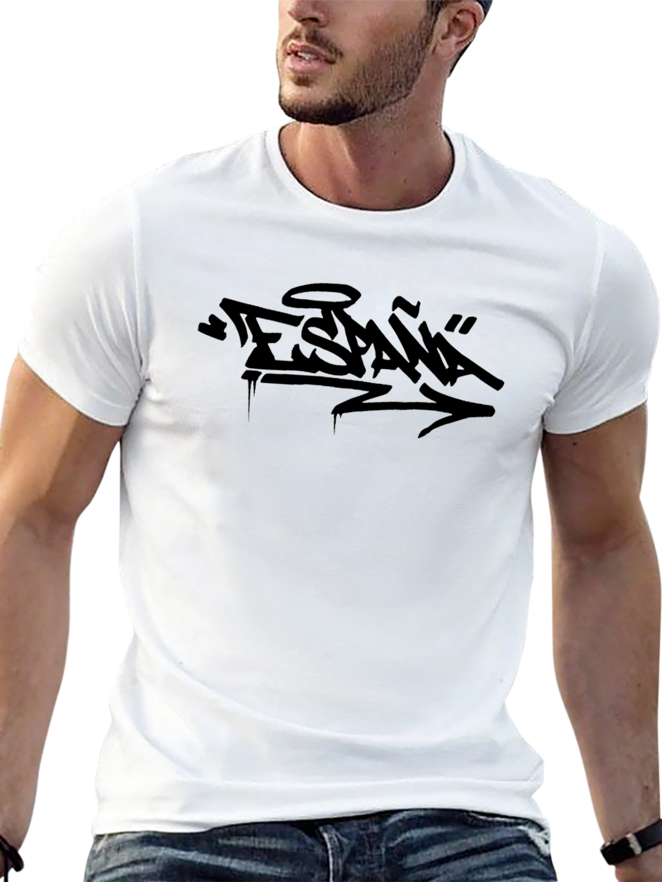 Urban Graffiti Style Black T-Shirt