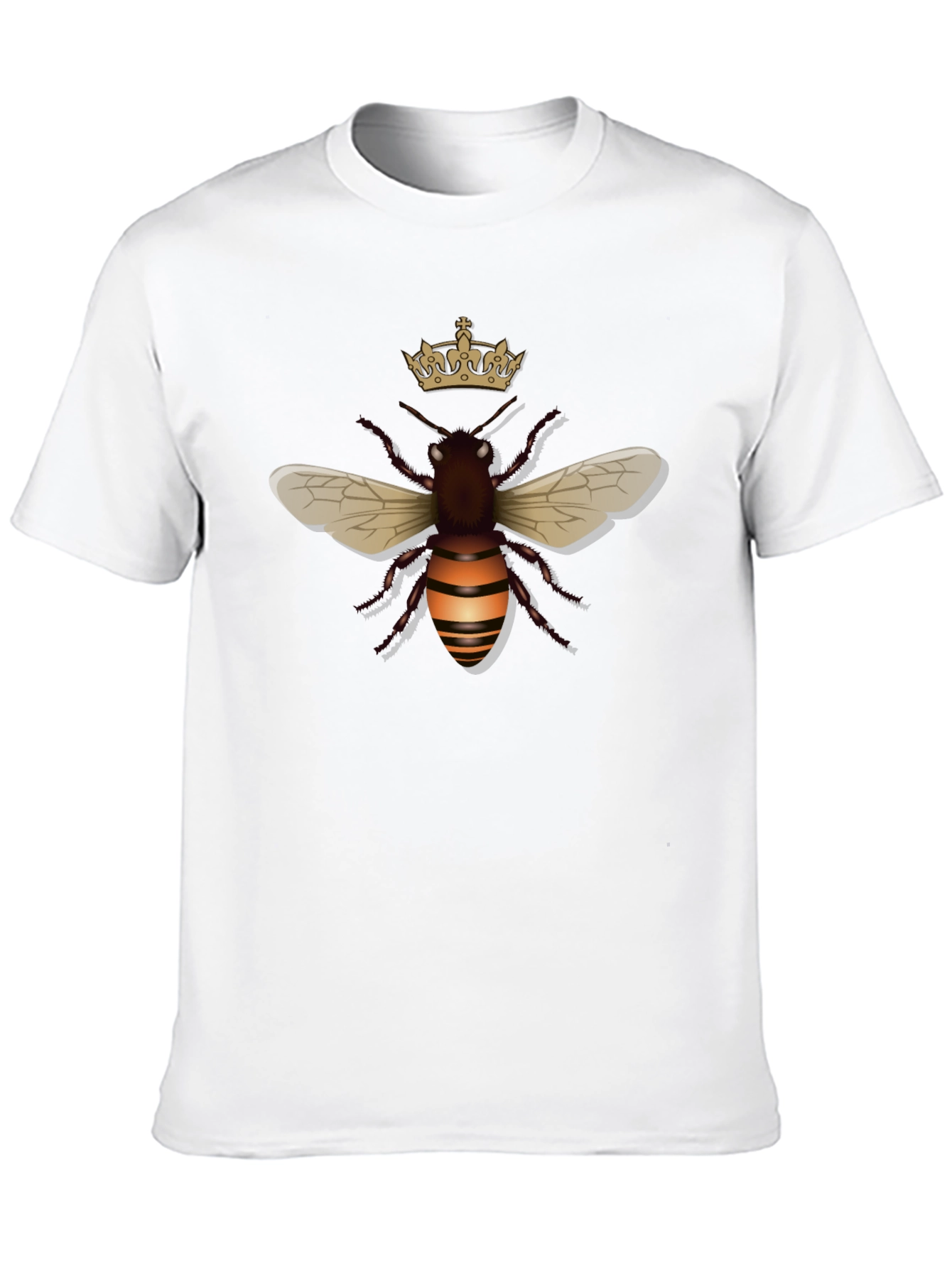 Crowned Bee Graphic Tee - Stylish Black T-Shirt