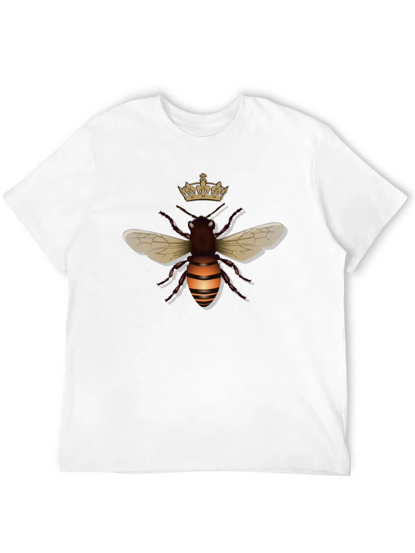 Crowned Bee Graphic Tee - Stylish Black T-Shirt