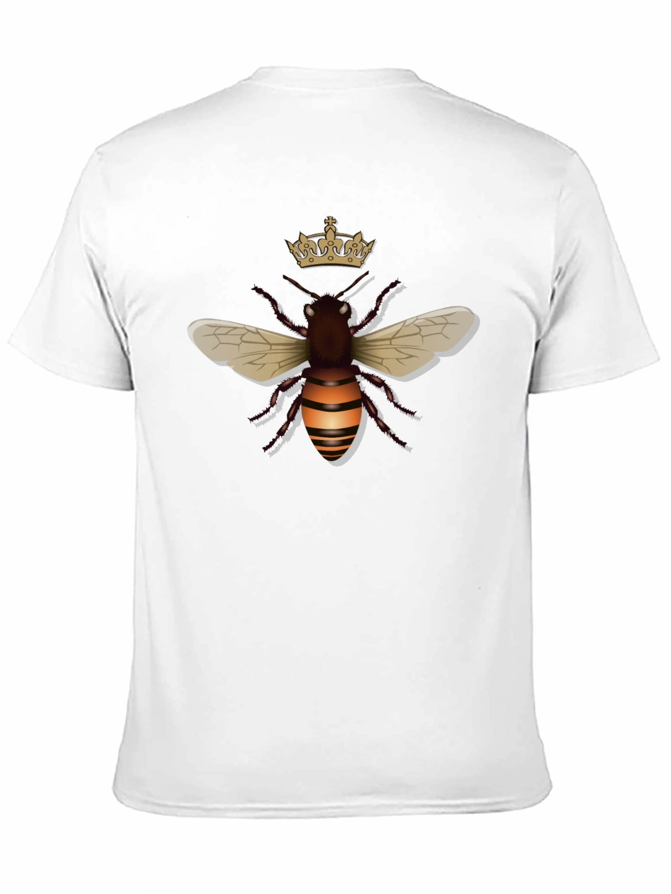 Crowned Bee Graphic Tee - Stylish Black T-Shirt