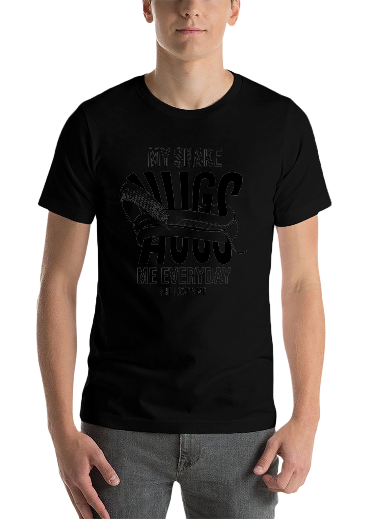 My Snake Hugs Me T-Shirt - Unique Graphic Tee