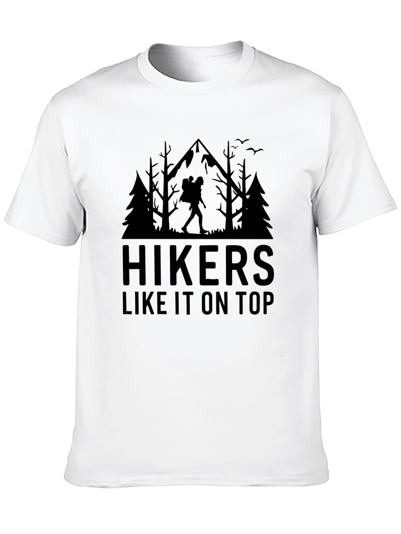 Hikers Like It On Top Black Graphic Tee