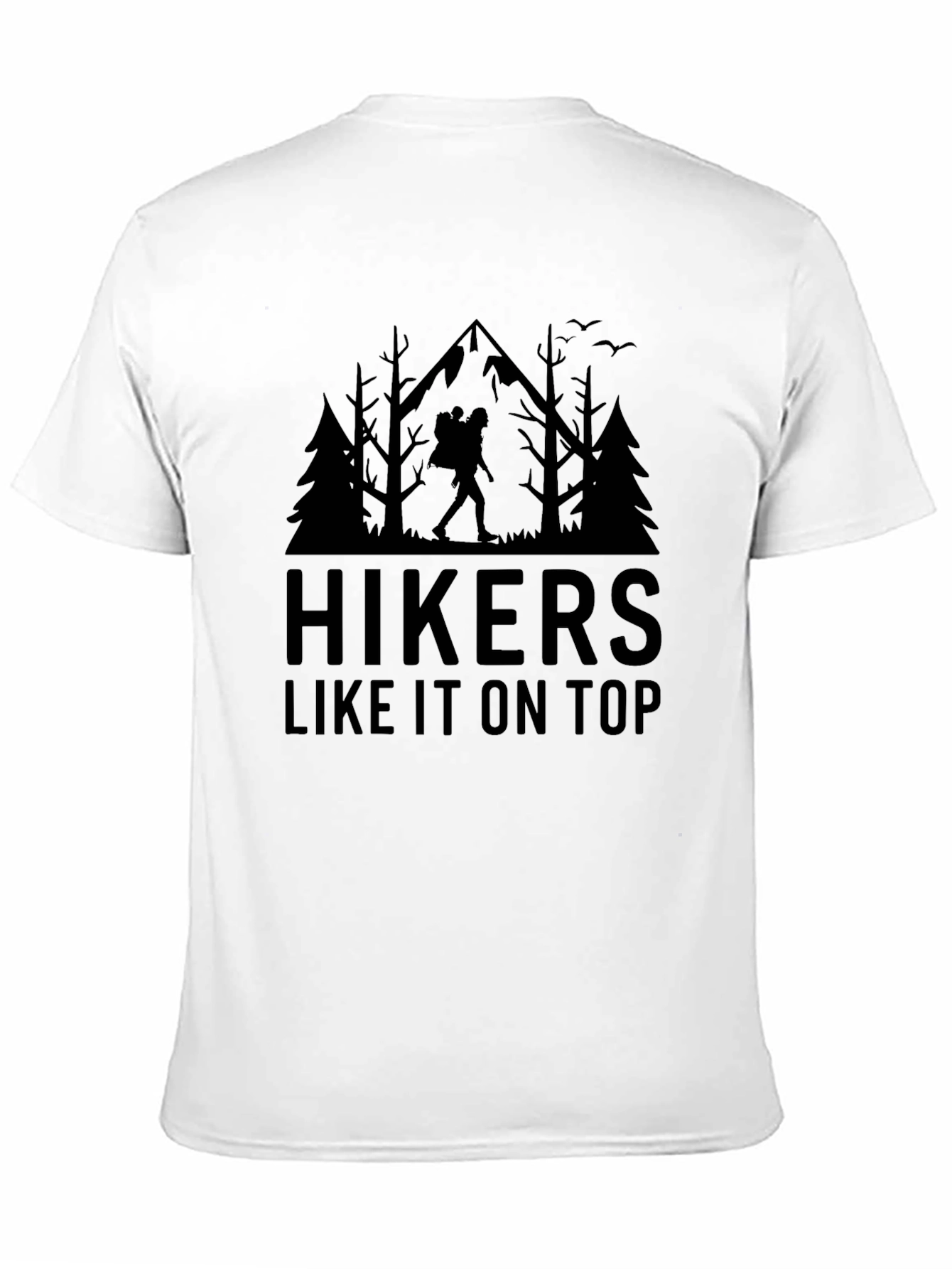 Hikers Like It On Top Black Graphic Tee