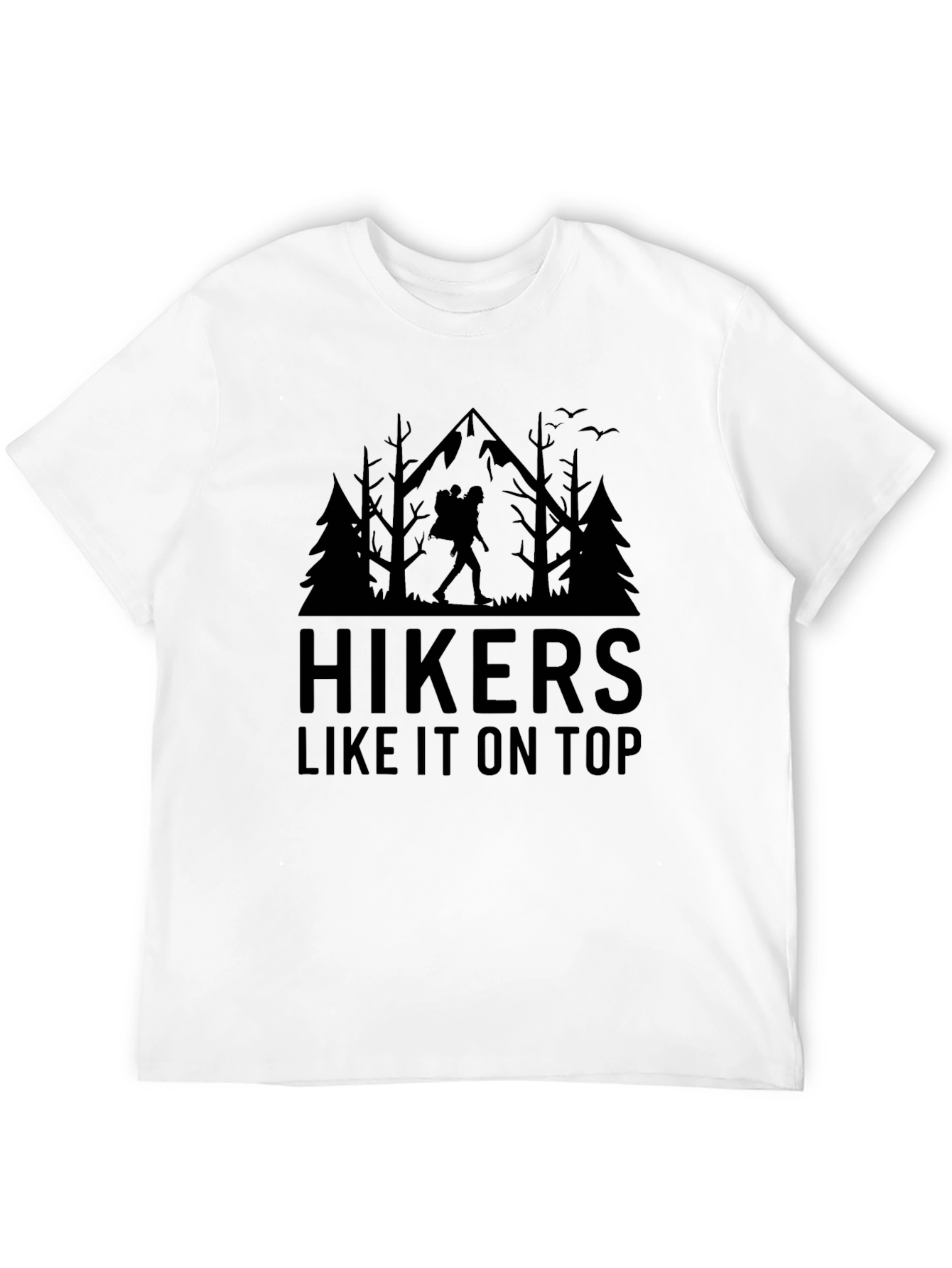 Hikers Like It On Top Black Graphic Tee