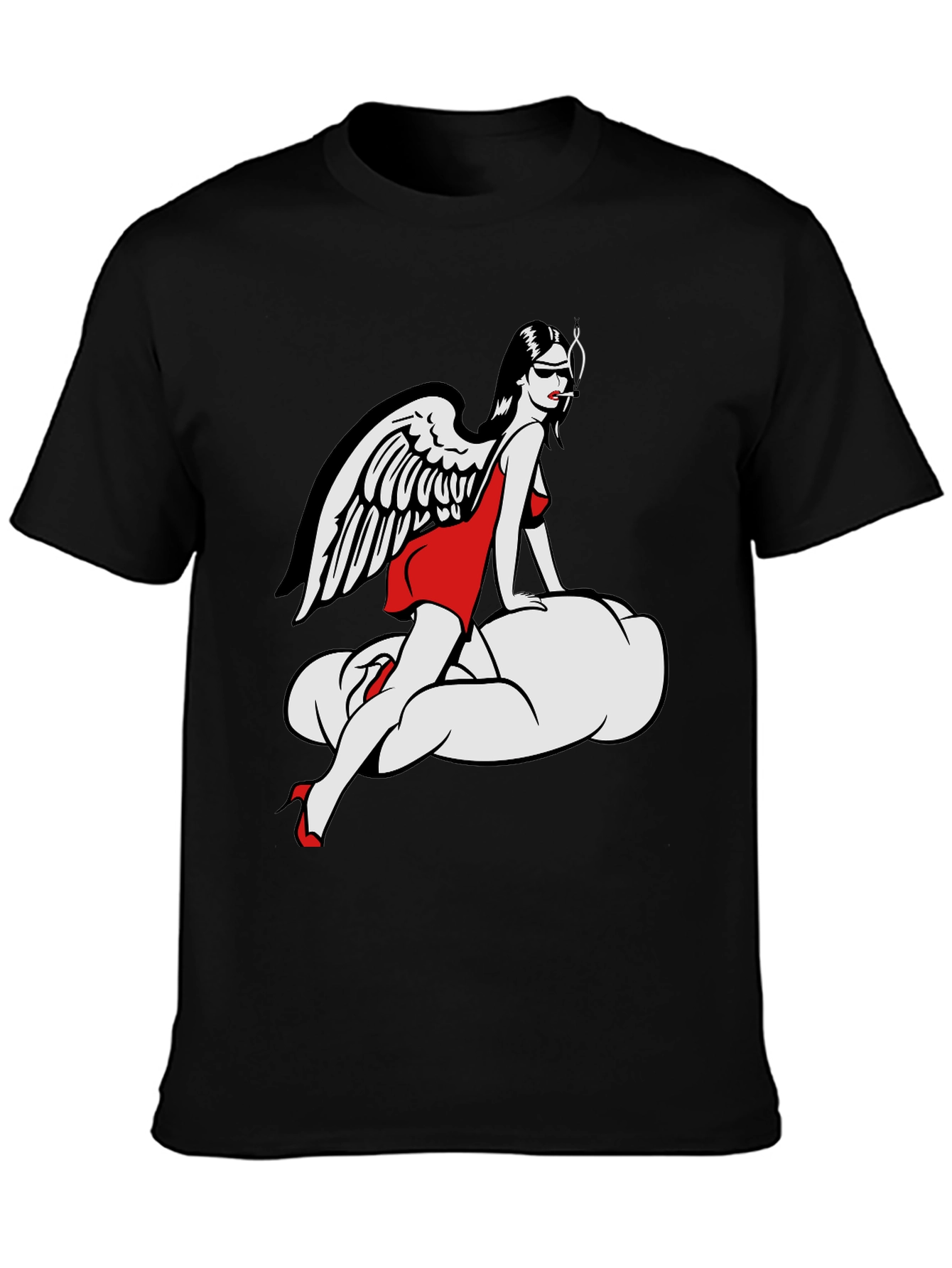 Angel on Cloud T-Shirt - Unique Graphic Tee