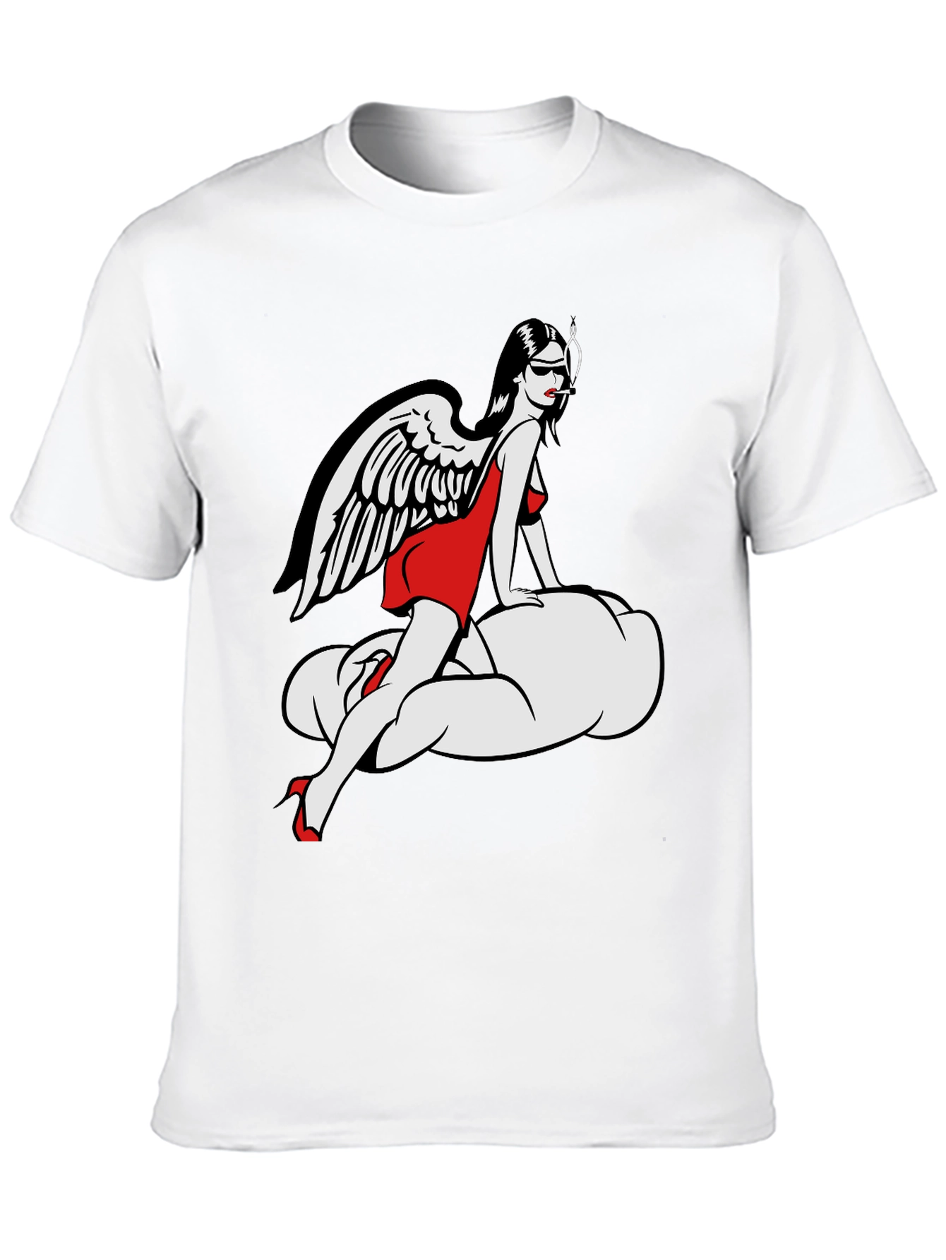 Angel on Cloud T-Shirt - Unique Graphic Tee