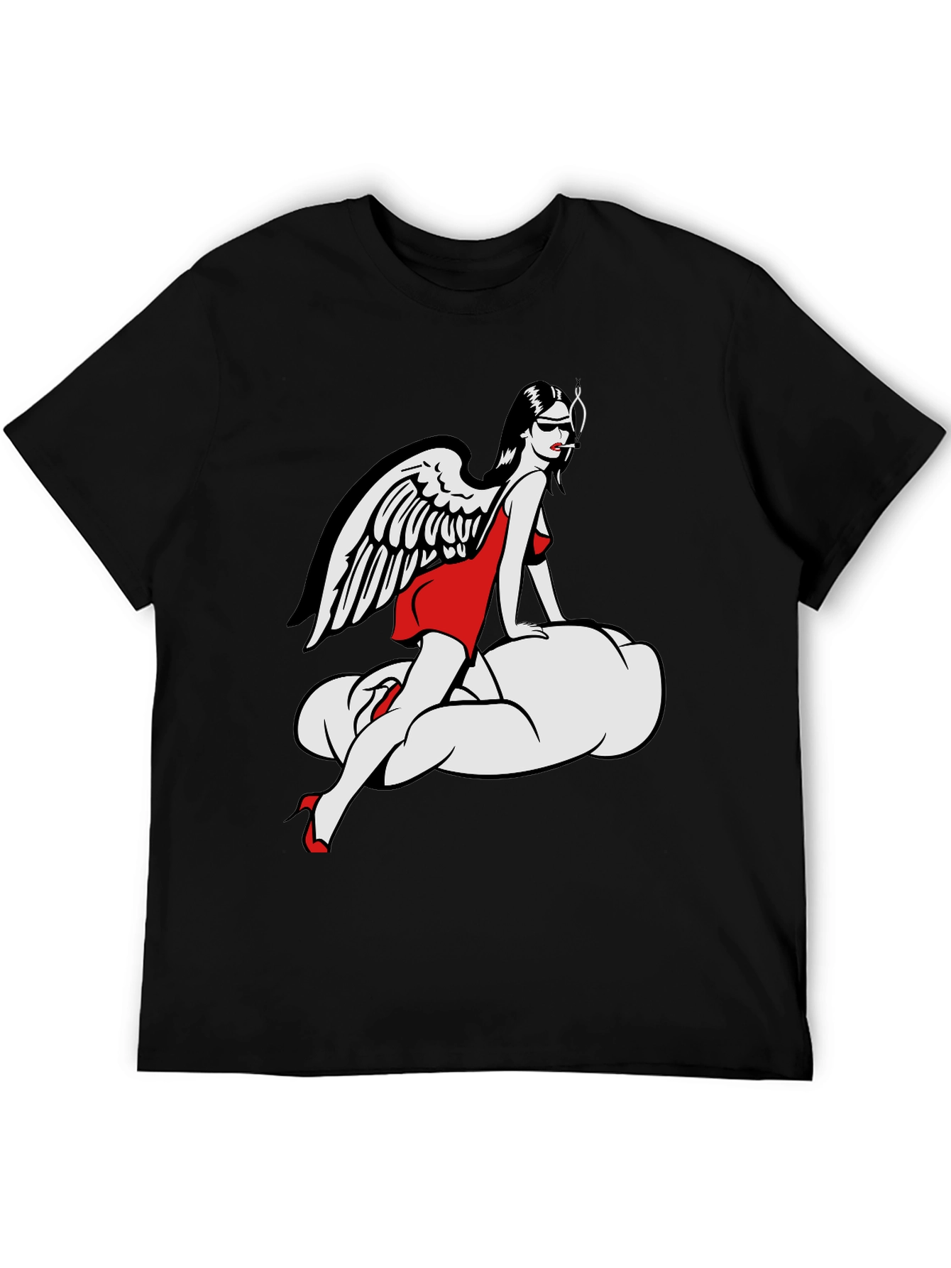 Angel on Cloud T-Shirt - Unique Graphic Tee