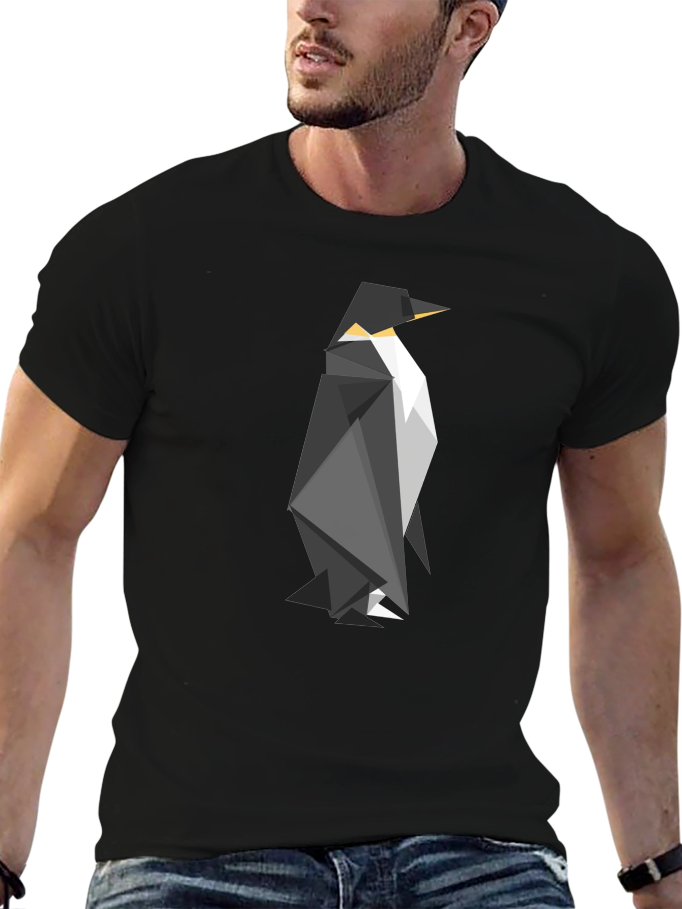 Geometric Penguin Graphic T-Shirt