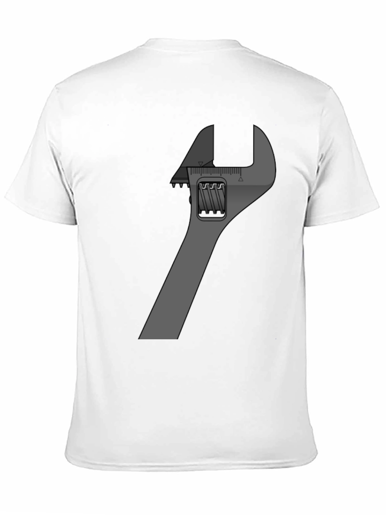 Adjustable Wrench Graphic Tee - Black Cotton Blend