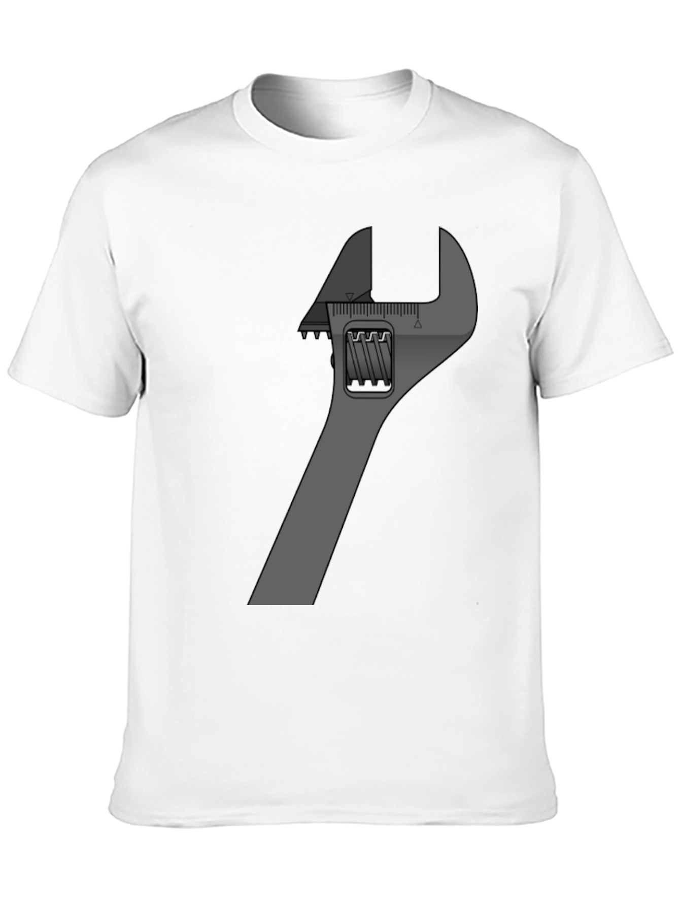 Adjustable Wrench Graphic Tee - Black Cotton Blend