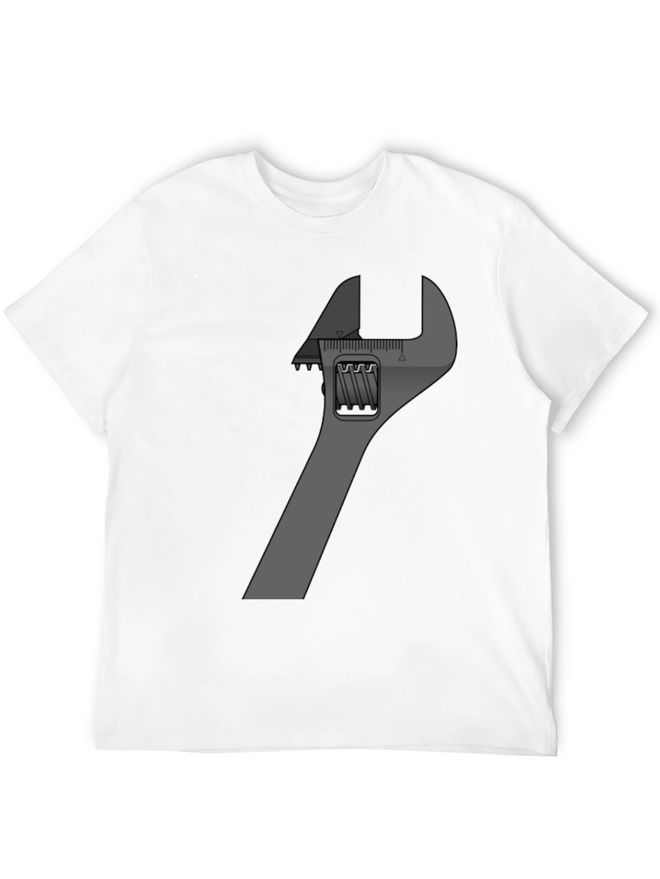 Adjustable Wrench Graphic Tee - Black Cotton Blend