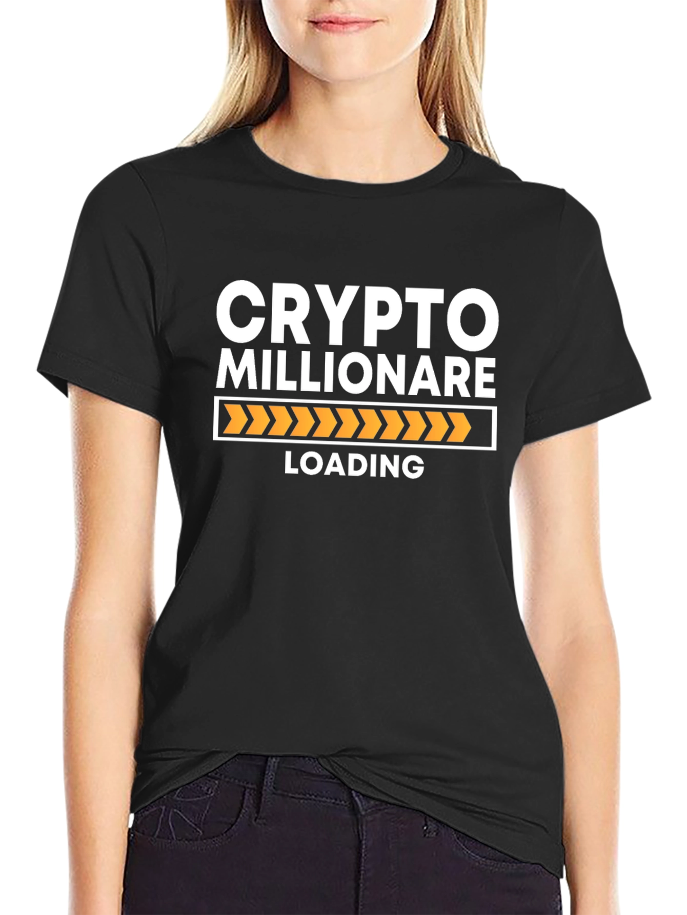 Crypto Millionaire Loading - Black T-Shirt