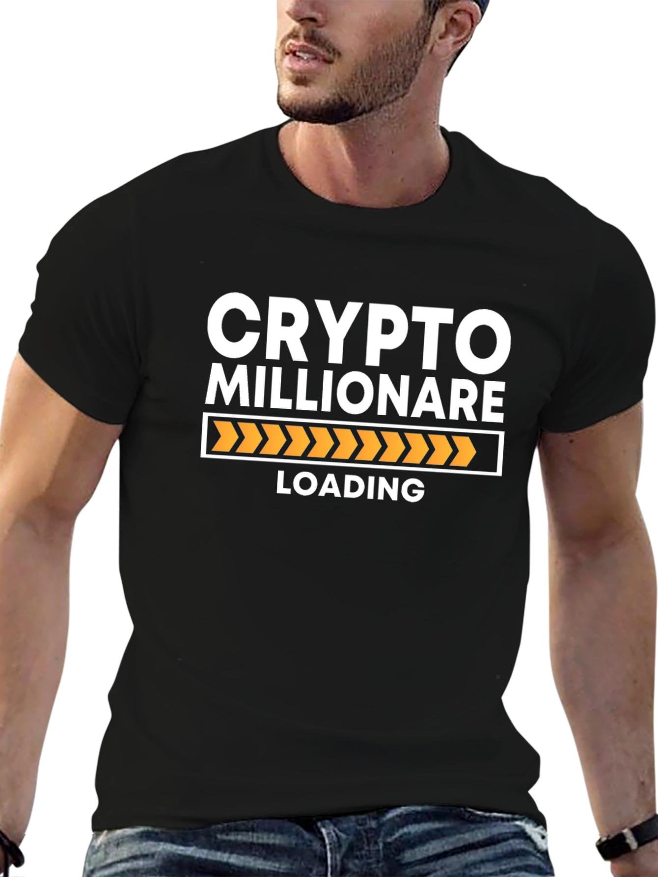Crypto Millionaire Loading - Black T-Shirt