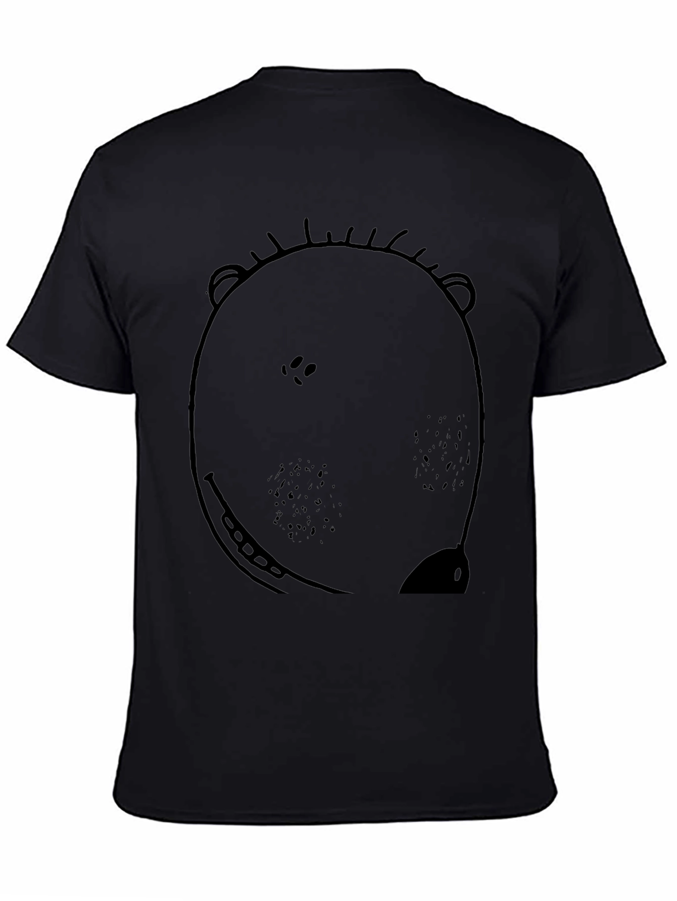 Bear Graphic Print Black T-Shirt for Men