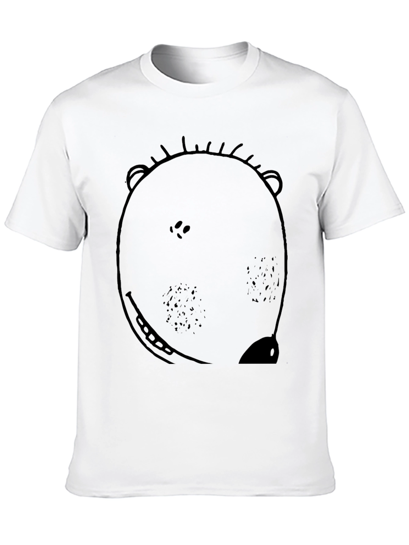 Bear Graphic Print Black T-Shirt for Men