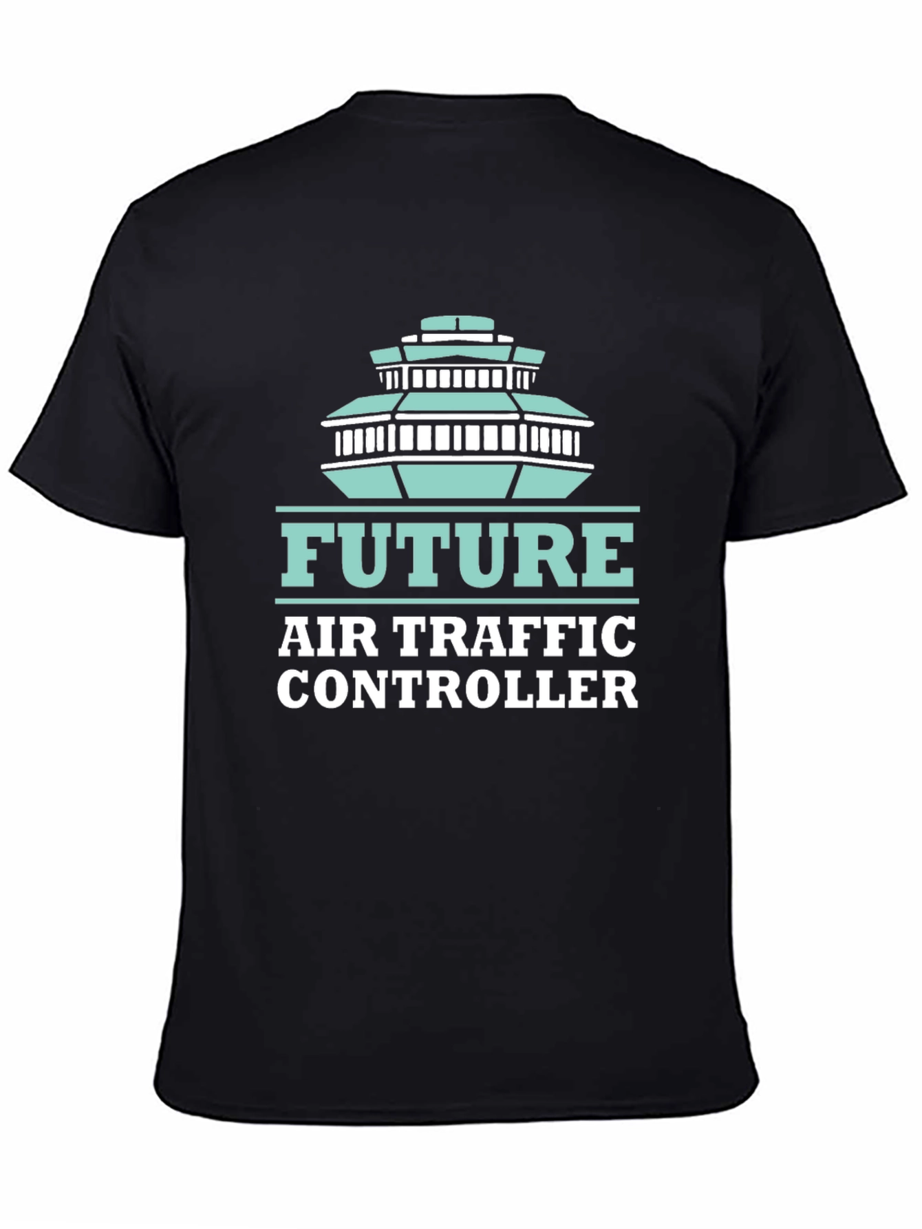 Future Air Traffic Controller Black Graphic Tee