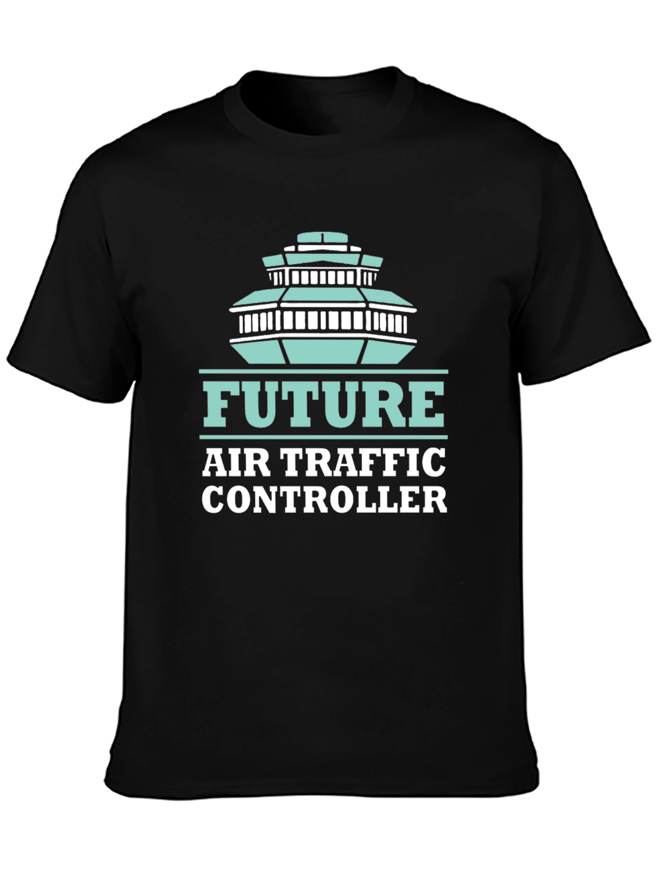 Future Air Traffic Controller Black Graphic Tee