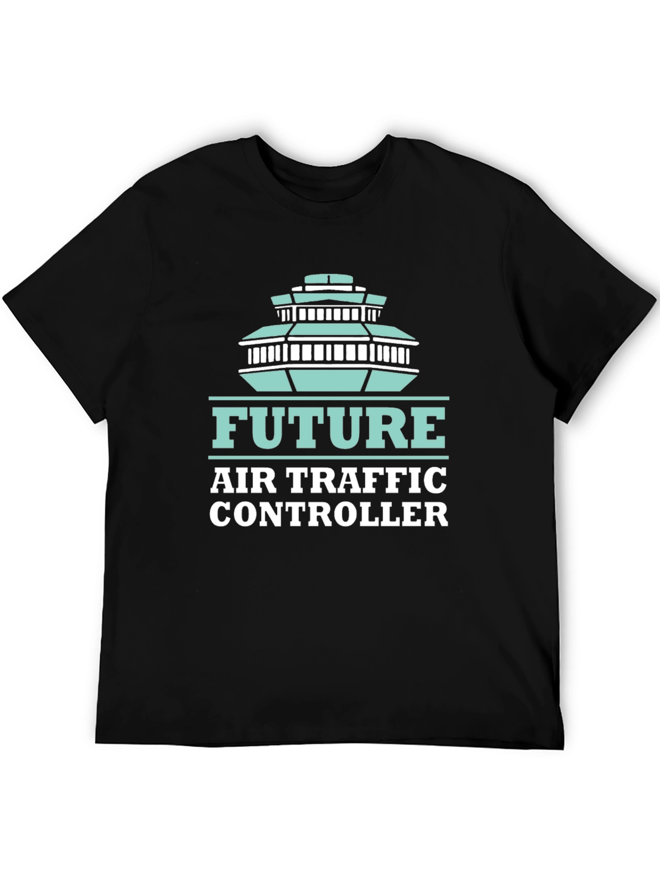 Future Air Traffic Controller Black Graphic Tee