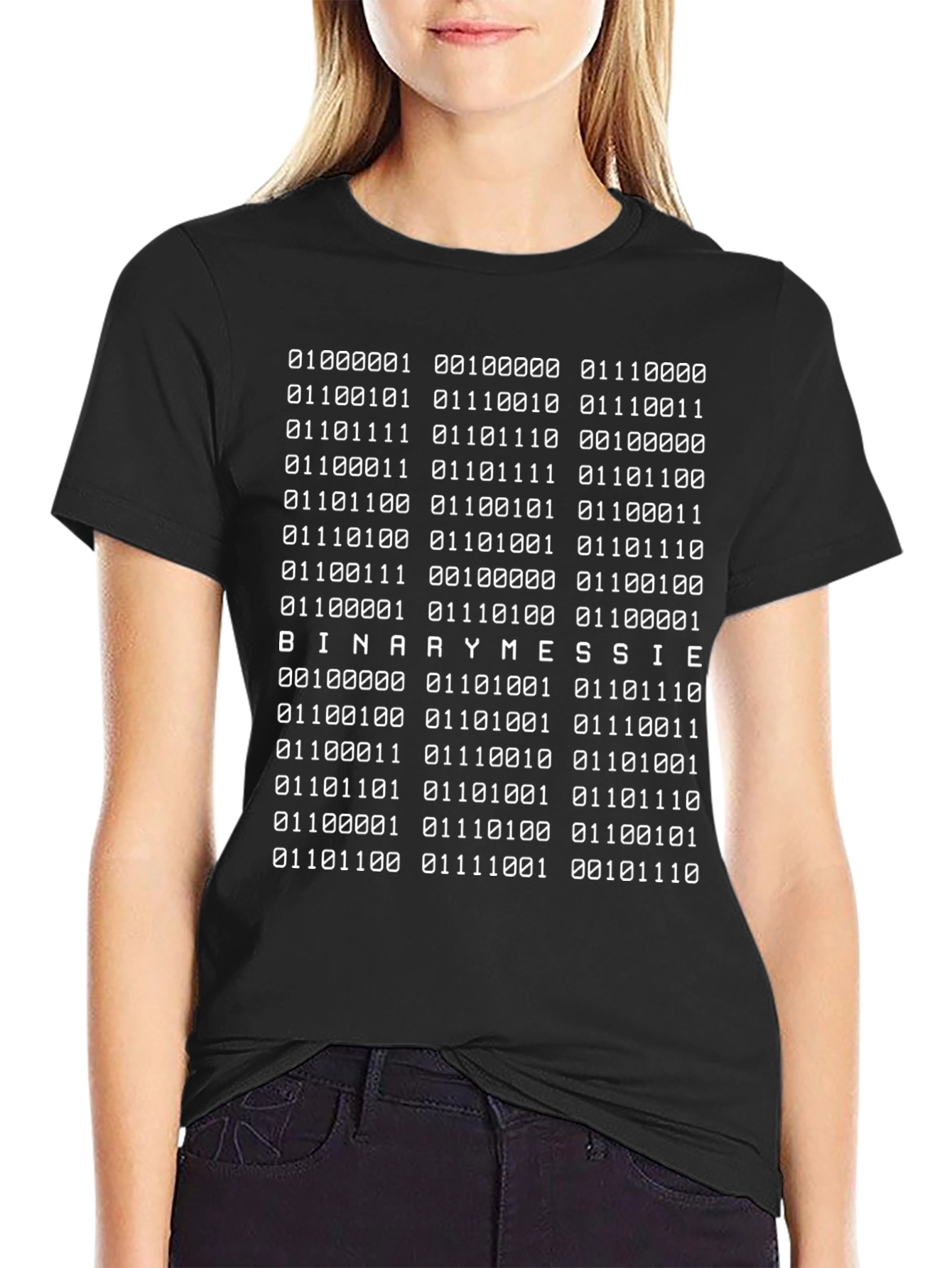 Binary Messie Code T-Shirt - Coder Humor