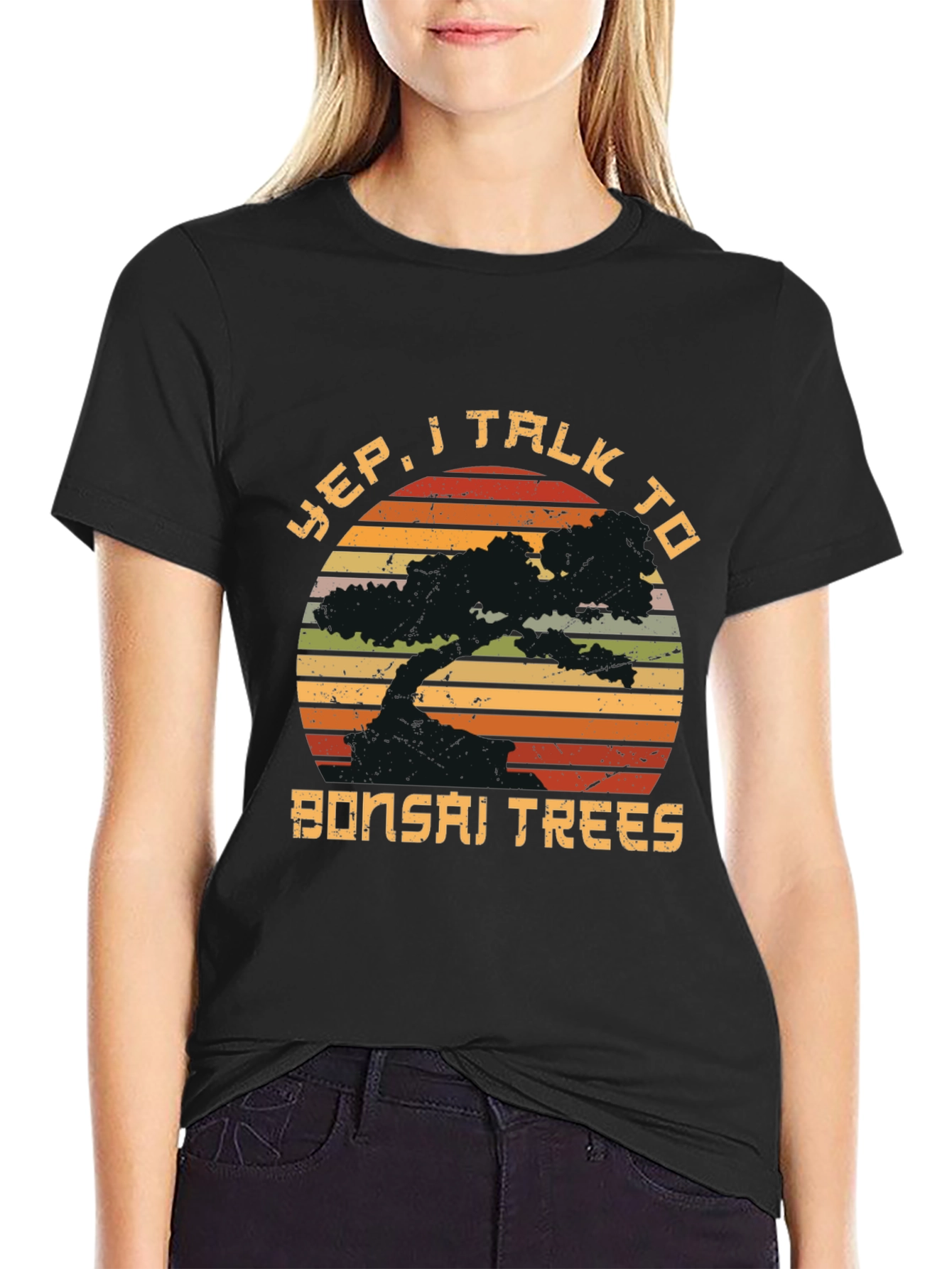 Yep I Talk to Bonsai Trees Graphic T-Shirt