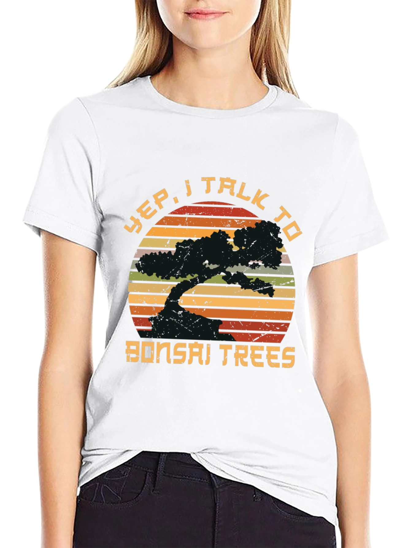 Yep I Talk to Bonsai Trees Graphic T-Shirt