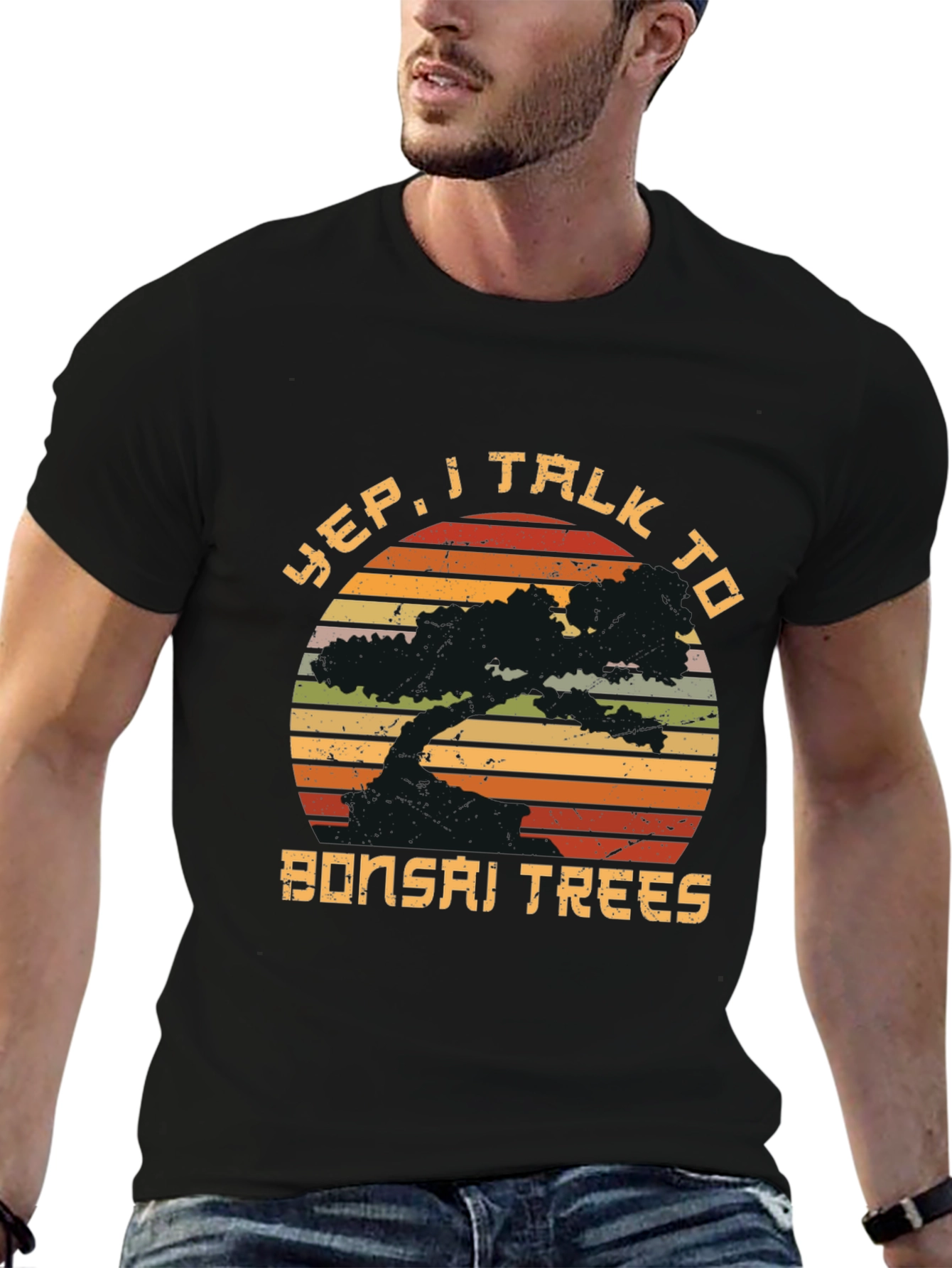 Yep I Talk to Bonsai Trees Graphic T-Shirt