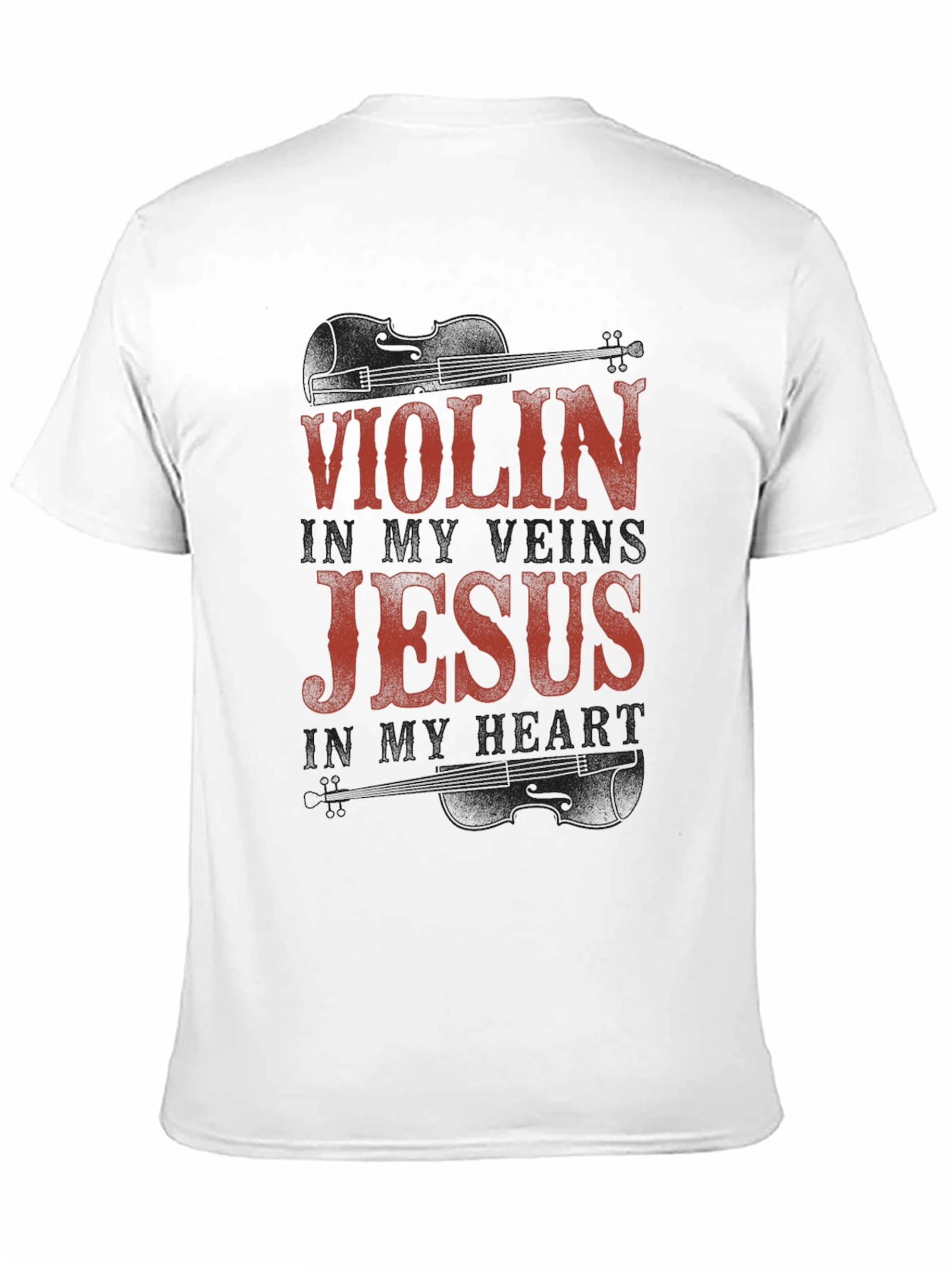 Violin & Jesus Black T-Shirt