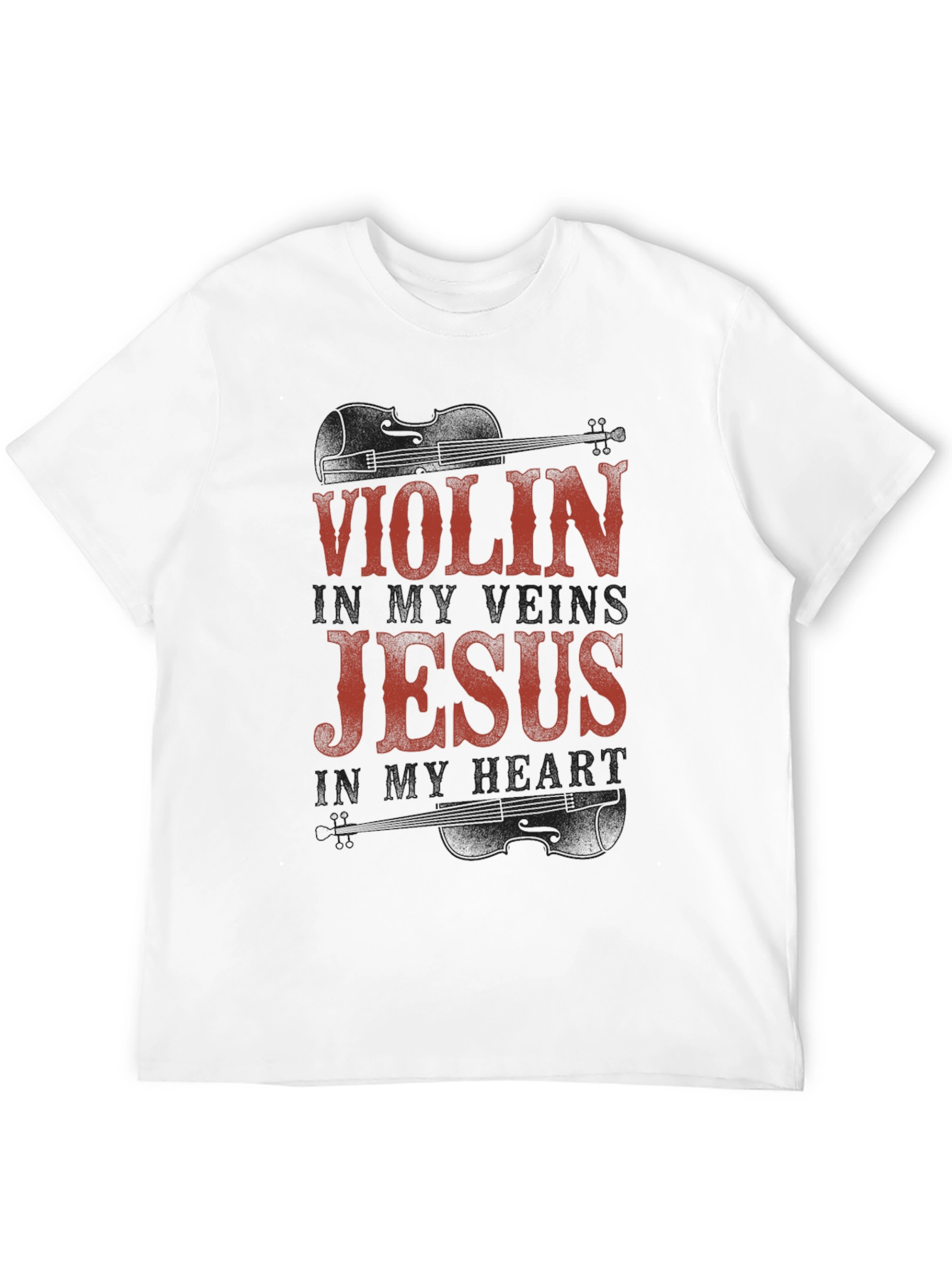 Violin & Jesus Black T-Shirt