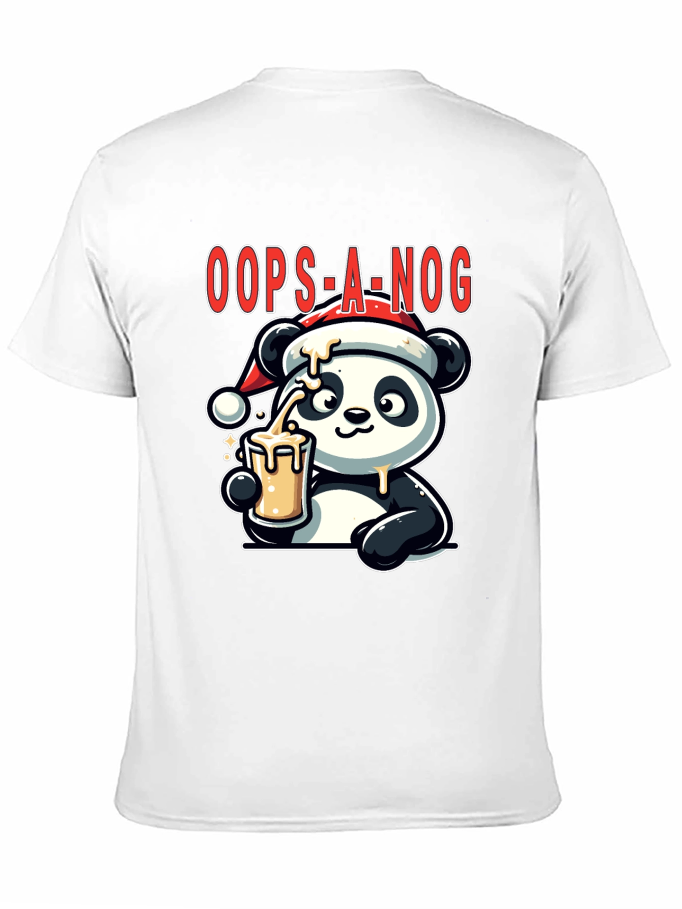 Oops-A-Nog Panda Christmas T-Shirt