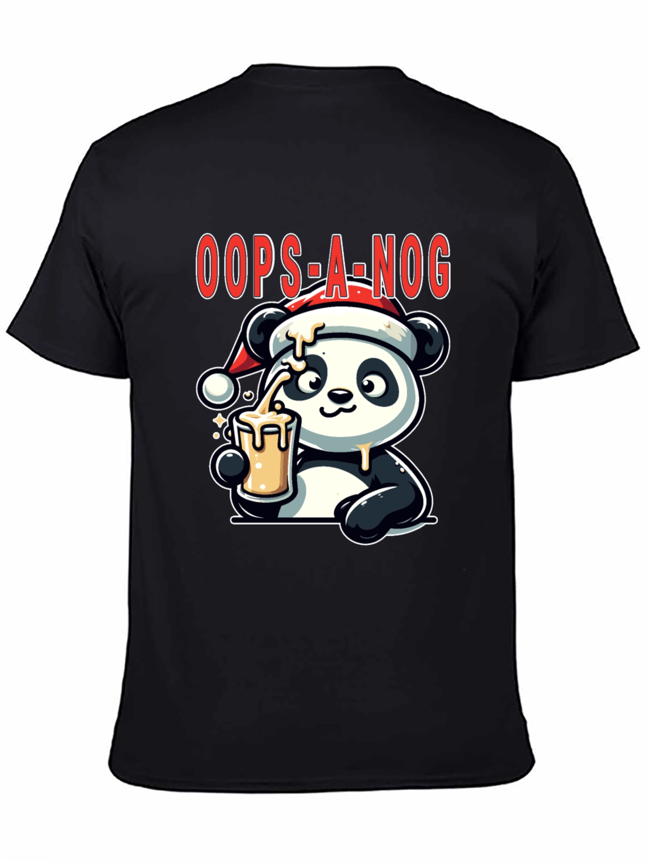 Oops-A-Nog Panda Christmas T-Shirt