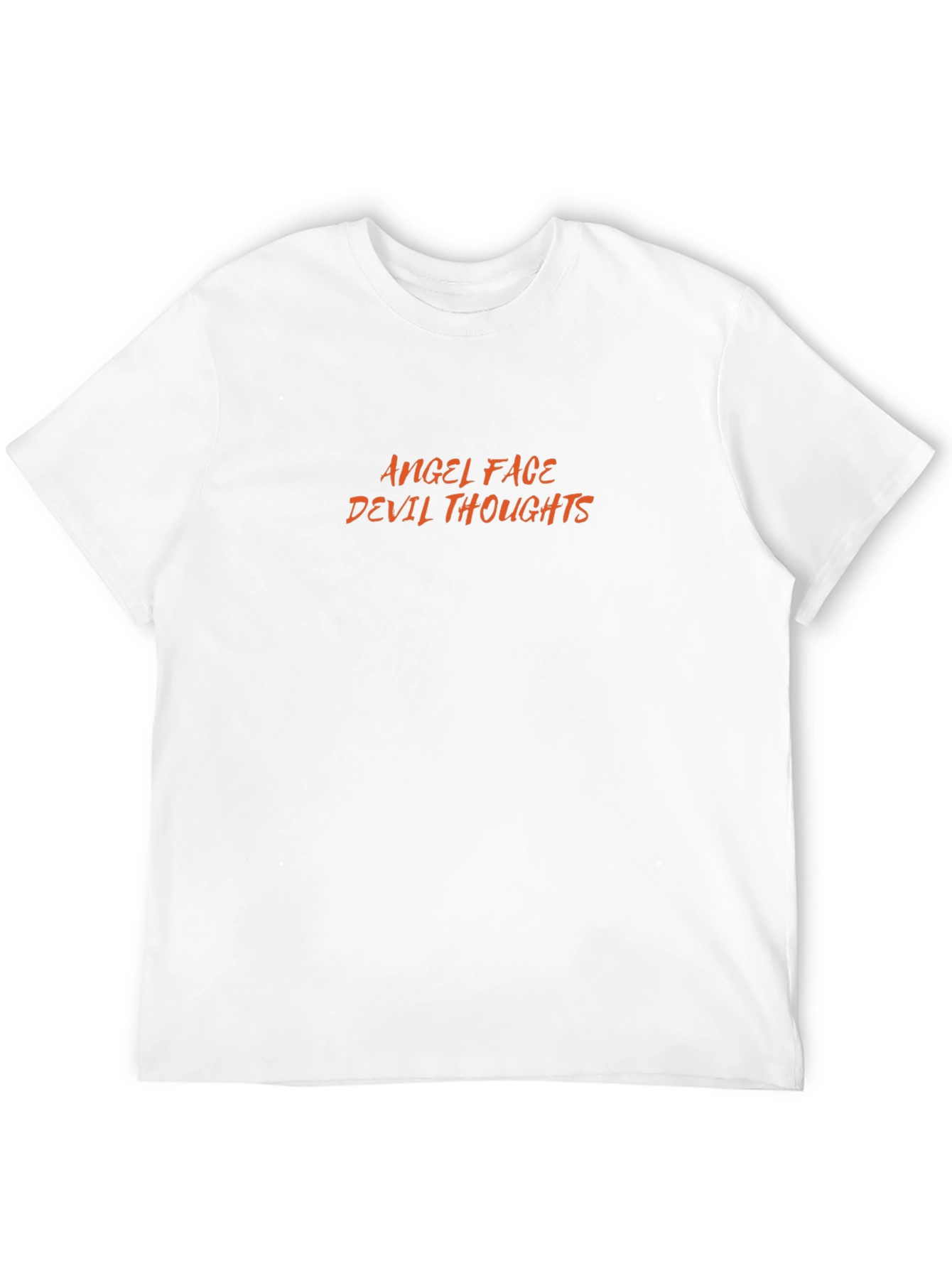 Angel Face Devil Thoughts Graphic Tee - Black