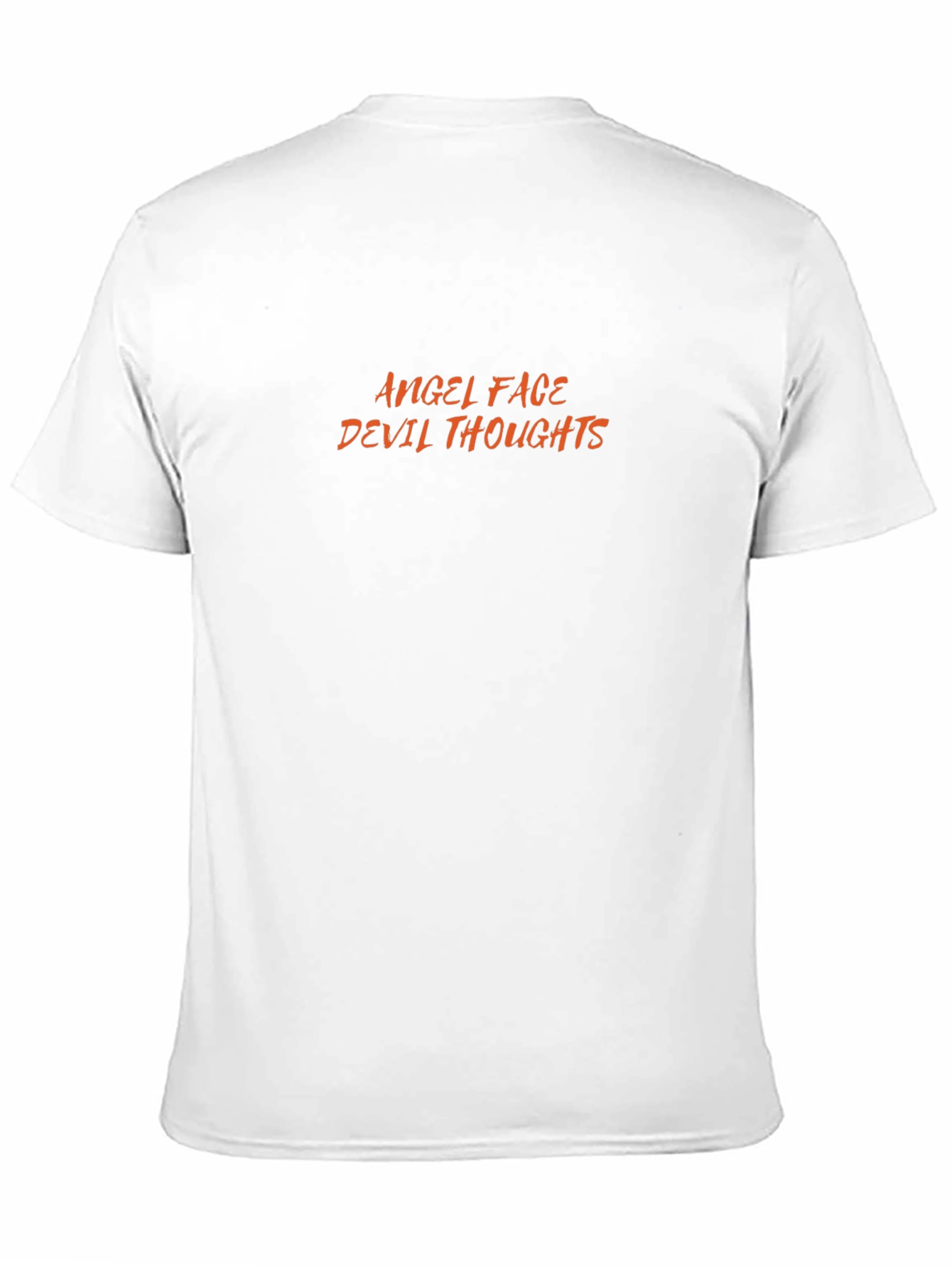 Angel Face Devil Thoughts Graphic Tee - Black