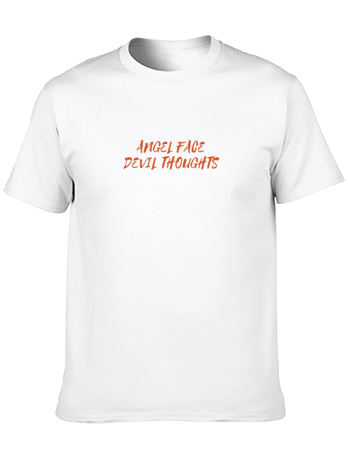 Angel Face Devil Thoughts Graphic Tee - Black