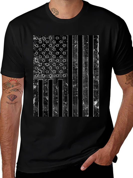 Distressed American Flag Graphic T-Shirt