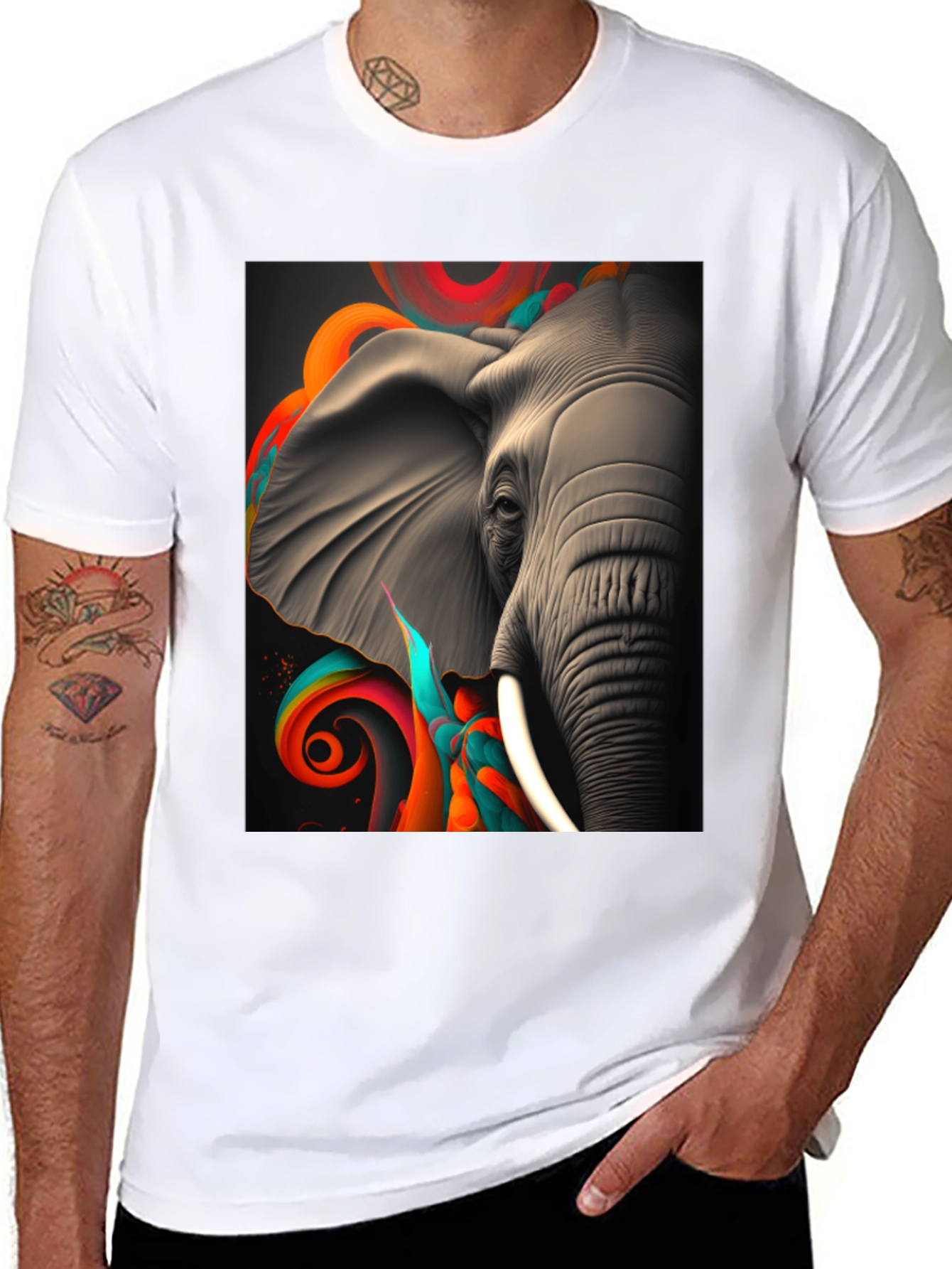 Elephant Art T-Shirt - Unique Design